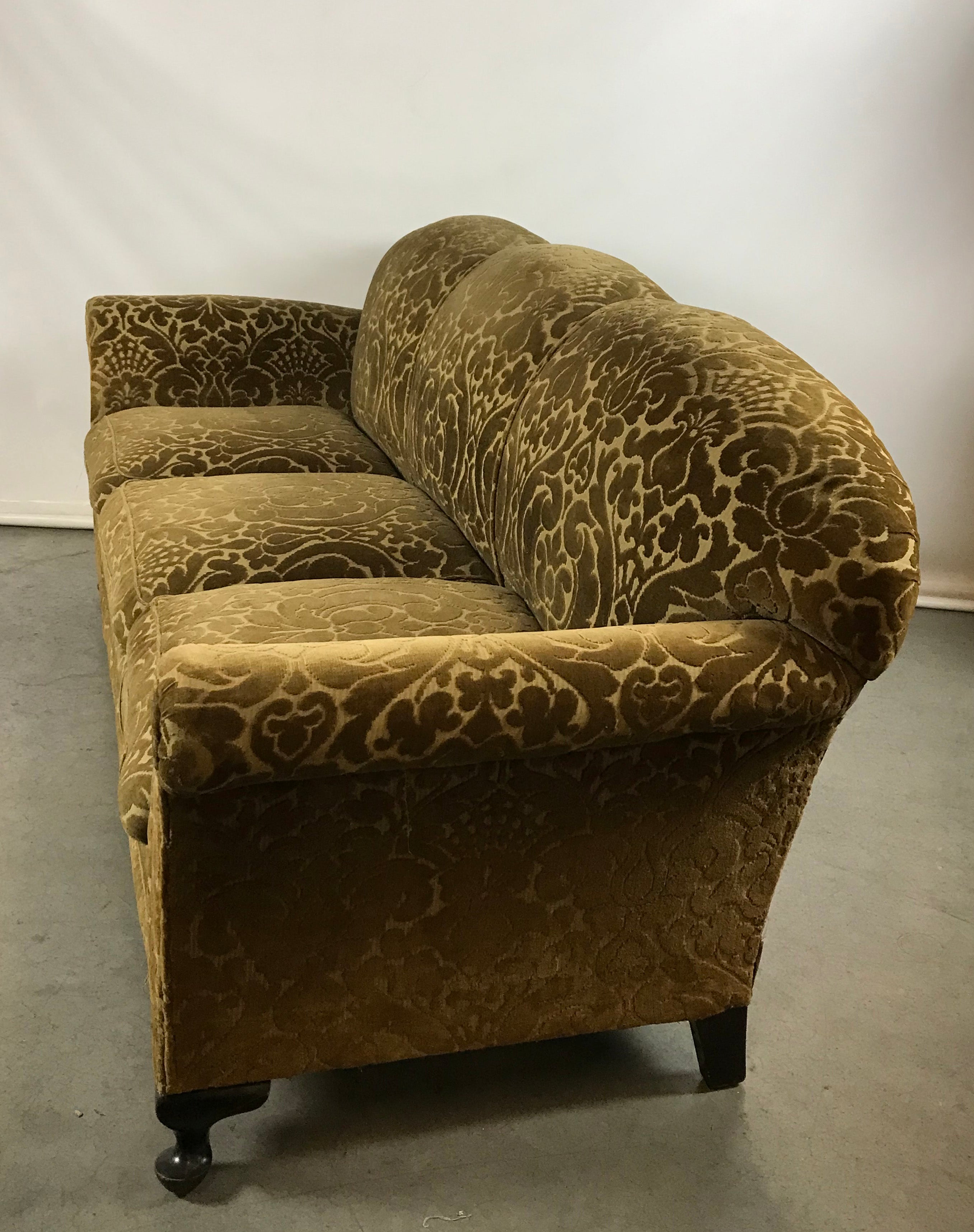 Robbine Furniture Co. Yellow Baroque Patterned Sofa