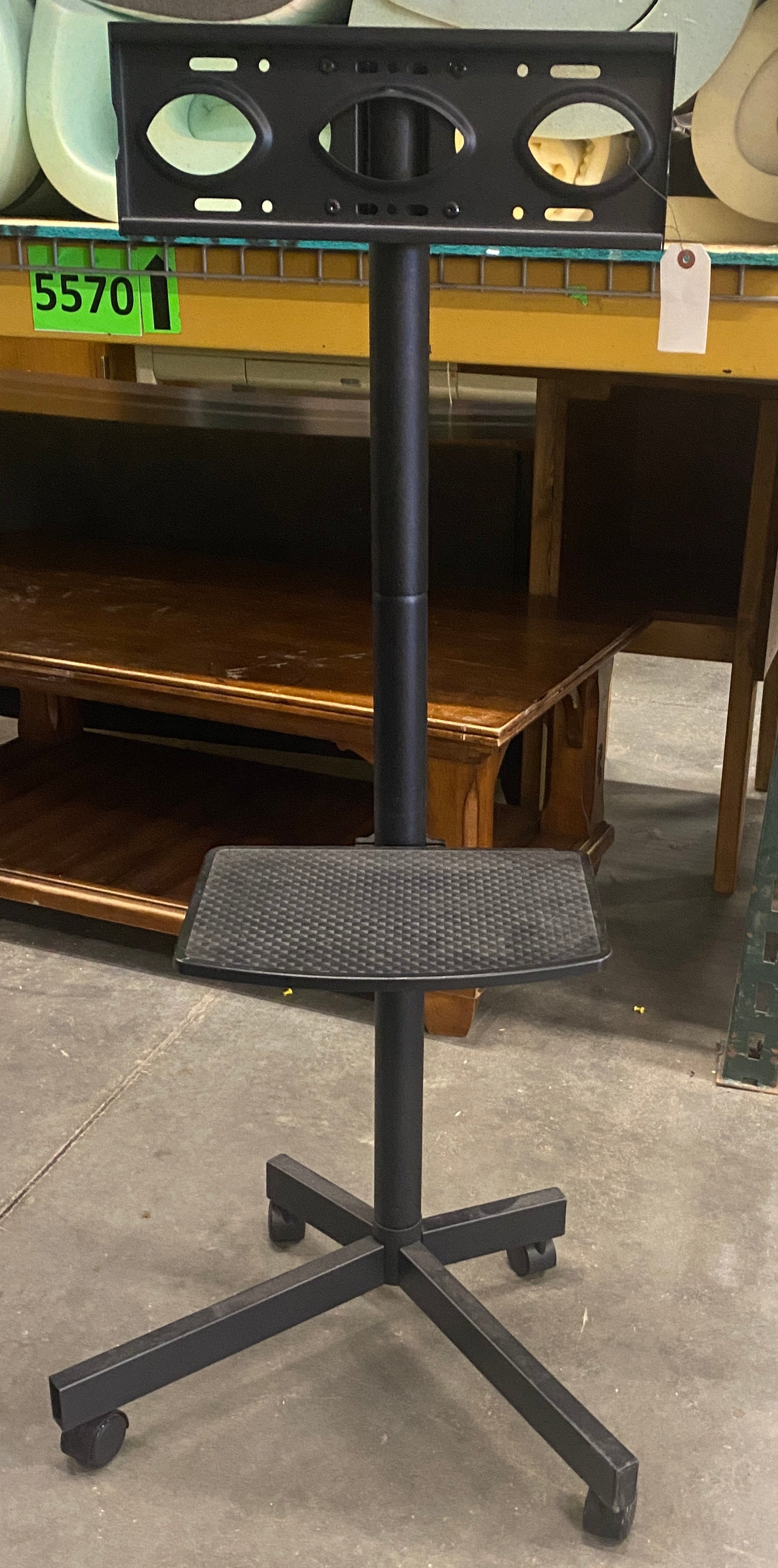 Black Rolling TV Stand
