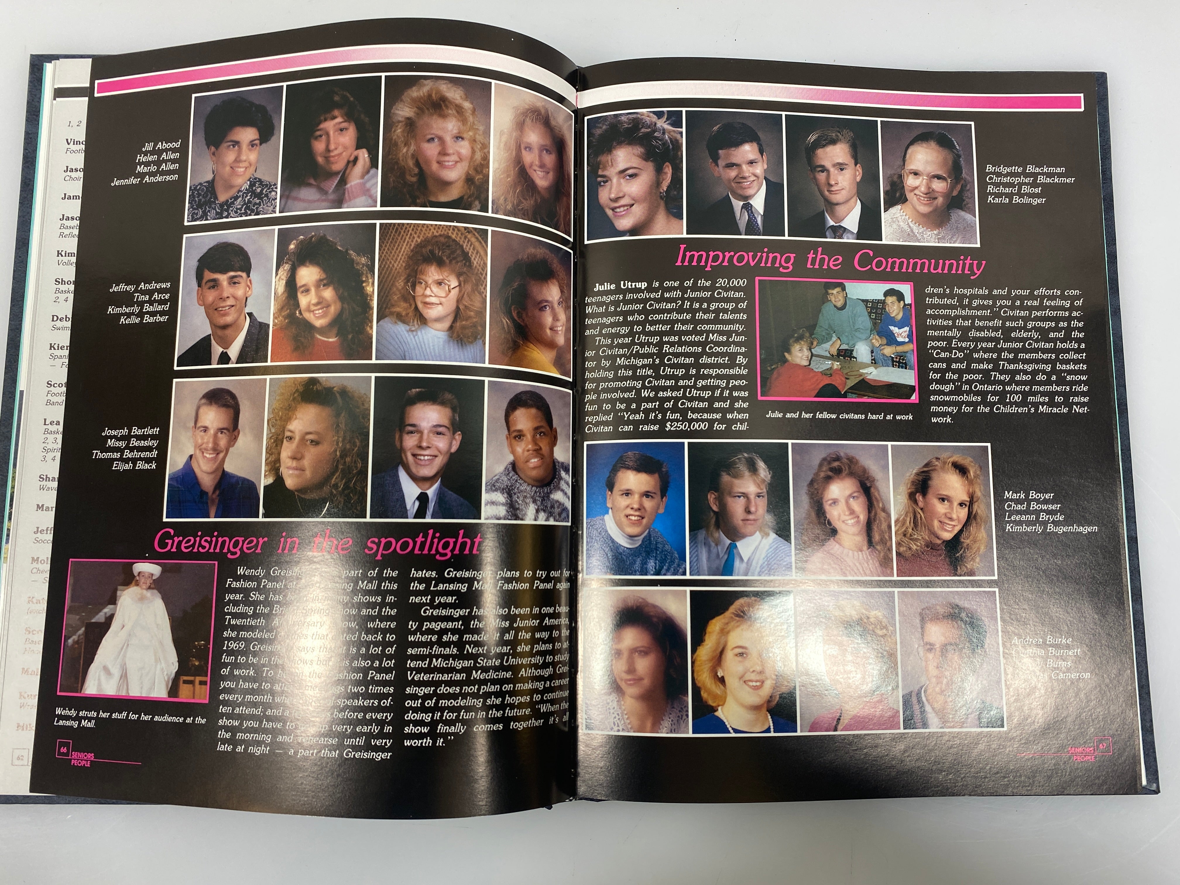 1990 "Iliad" Waverly High School Yearbook Lansing, MI HC