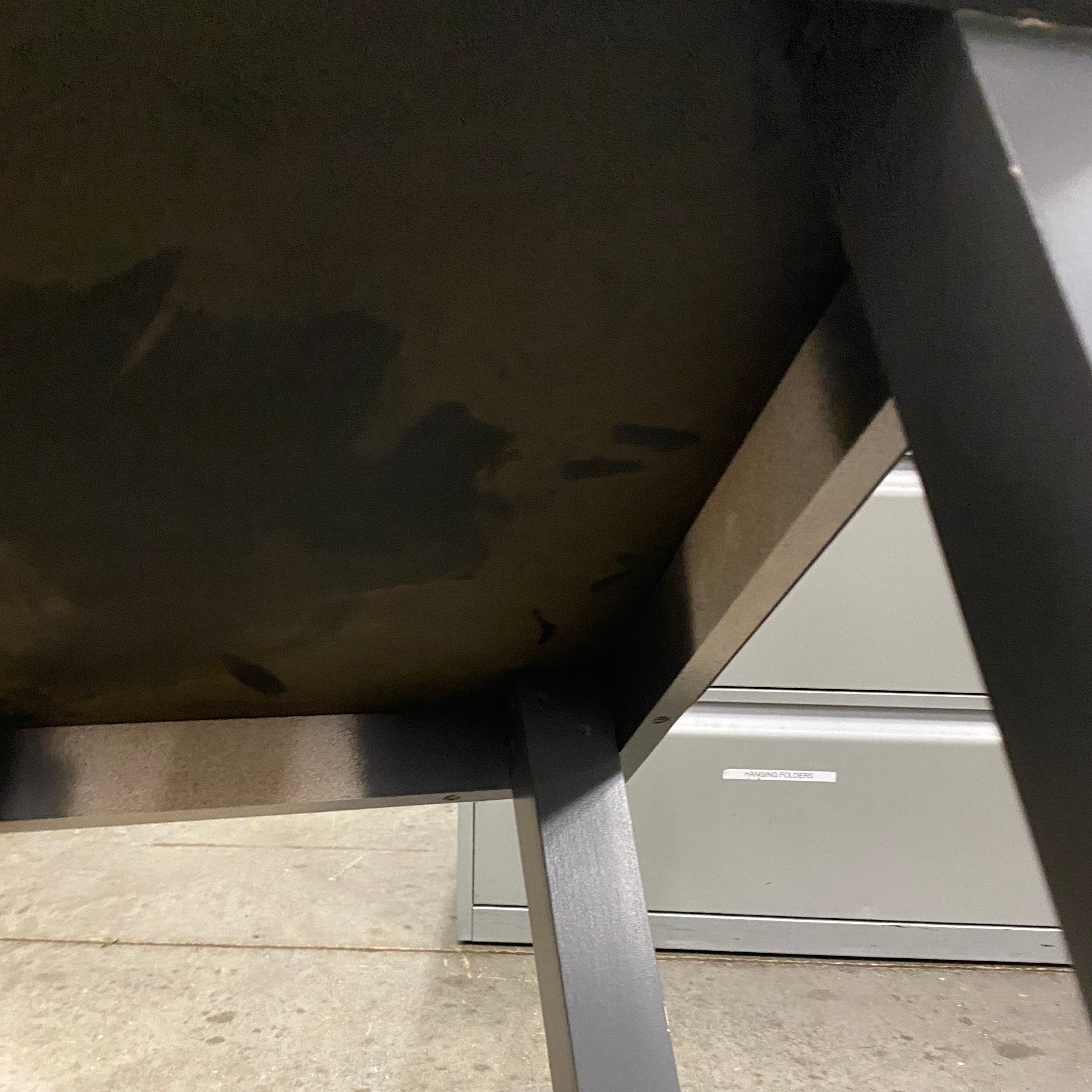 Grey Rounded-Edge Side Table