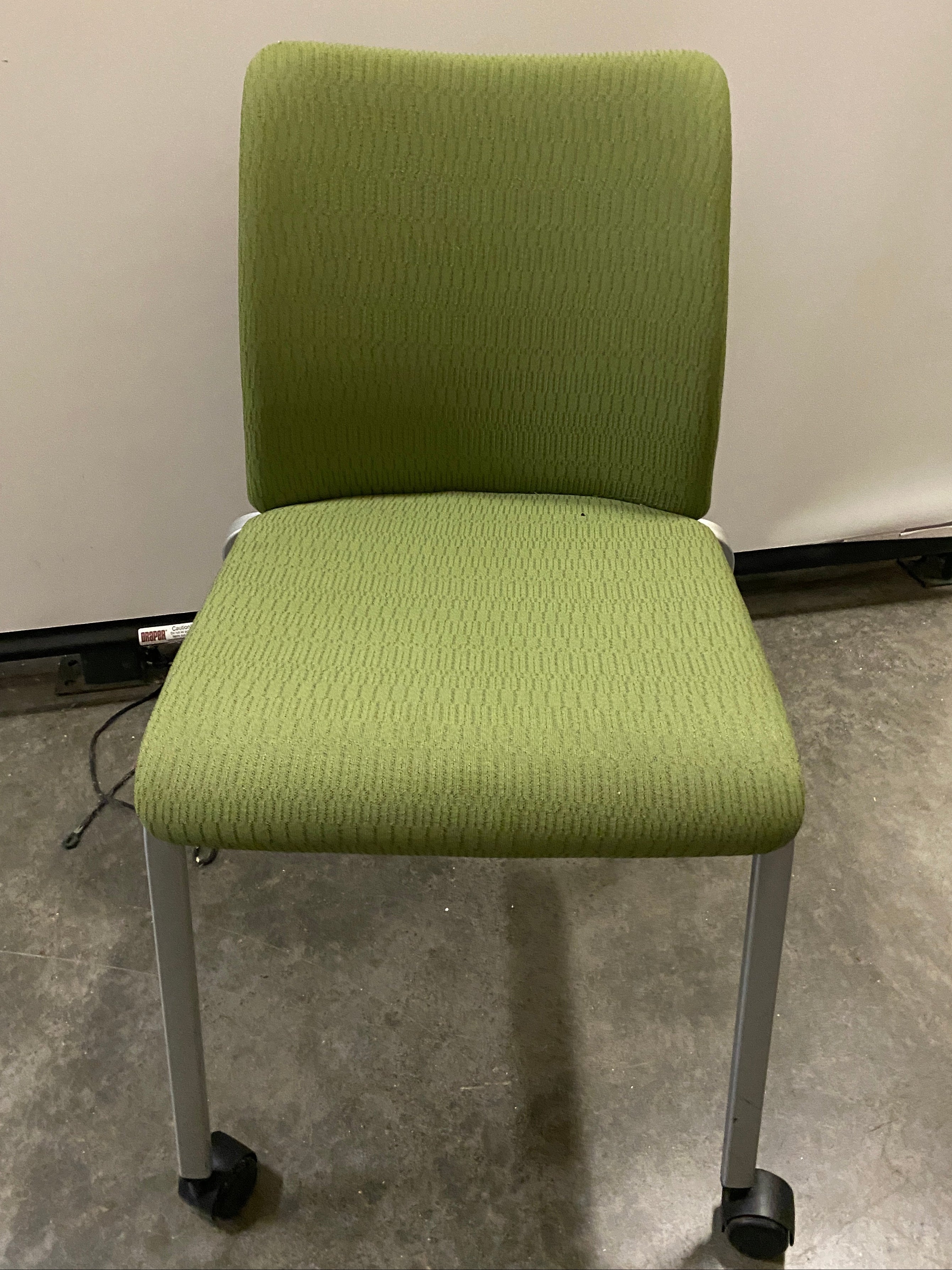Steelcase Green Patterned Rolling Chair