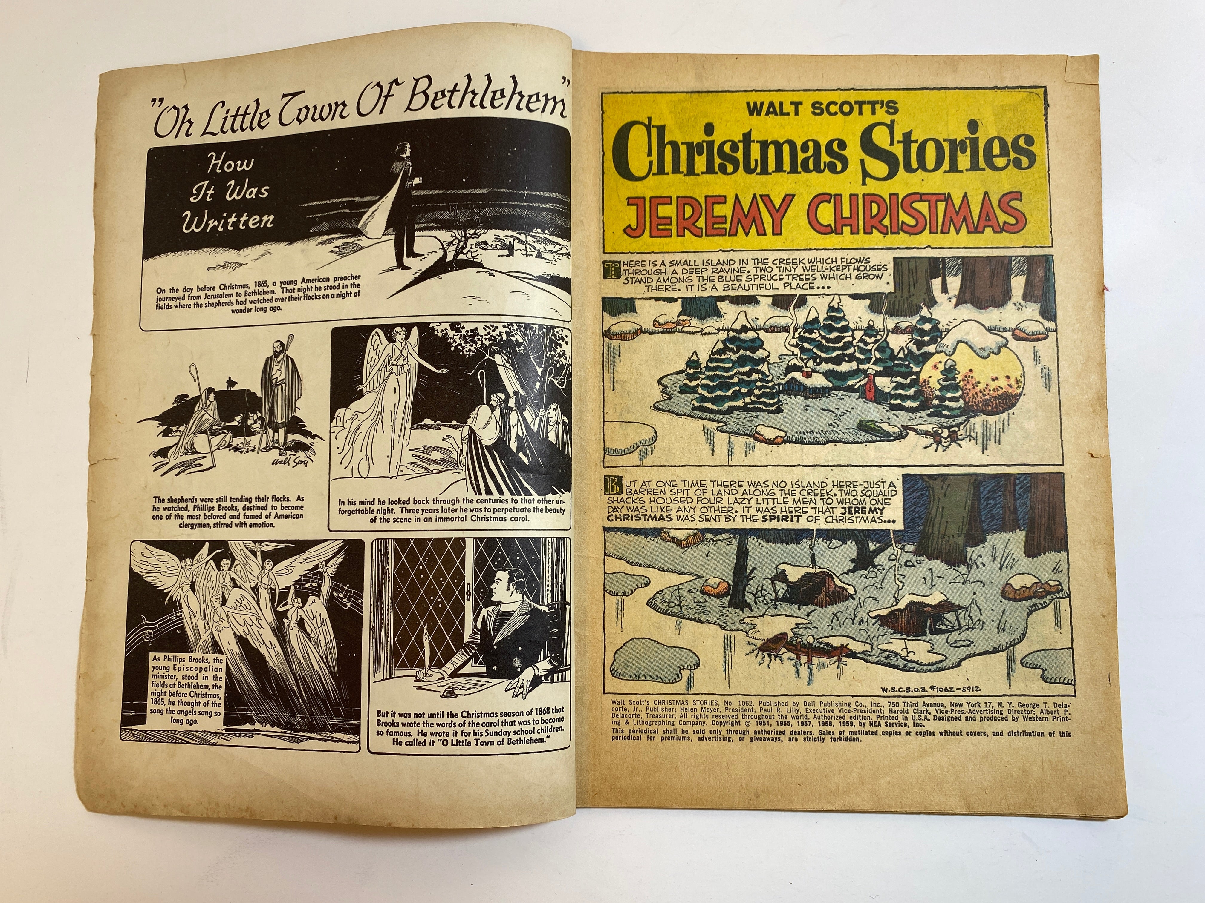 Walt Scott's Christmas Stories Dell Comic 1062 1959