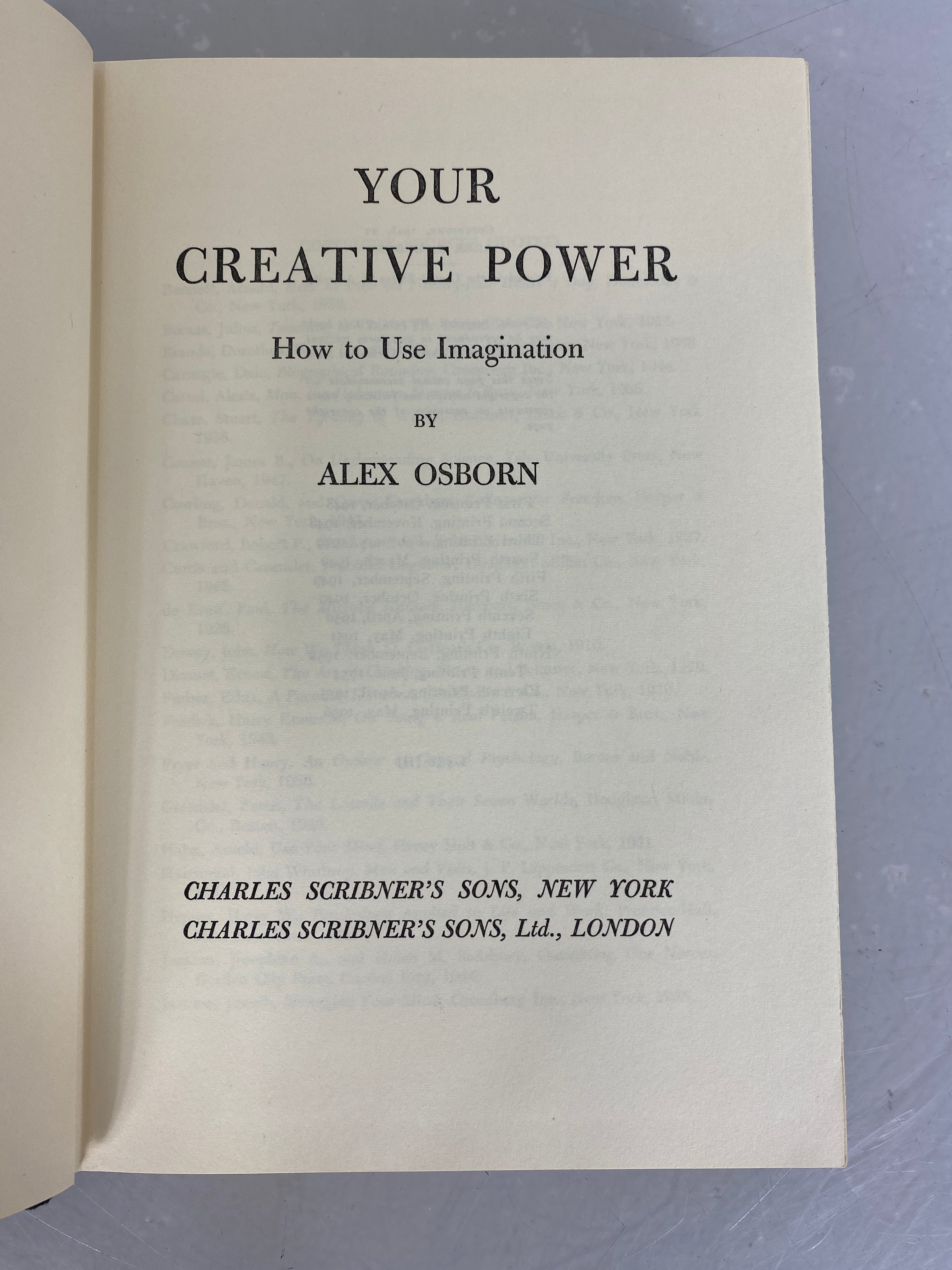 Your Creative Power by Alex Osborn  1956 Twelfth Printing HC DJ