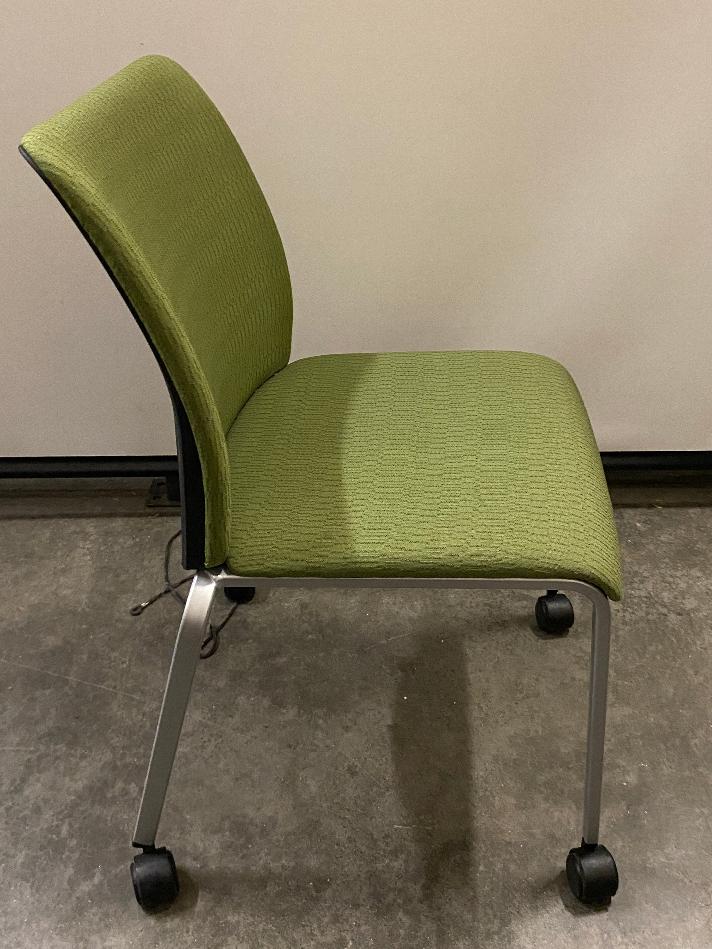 Steelcase Green Patterned Rolling Chair