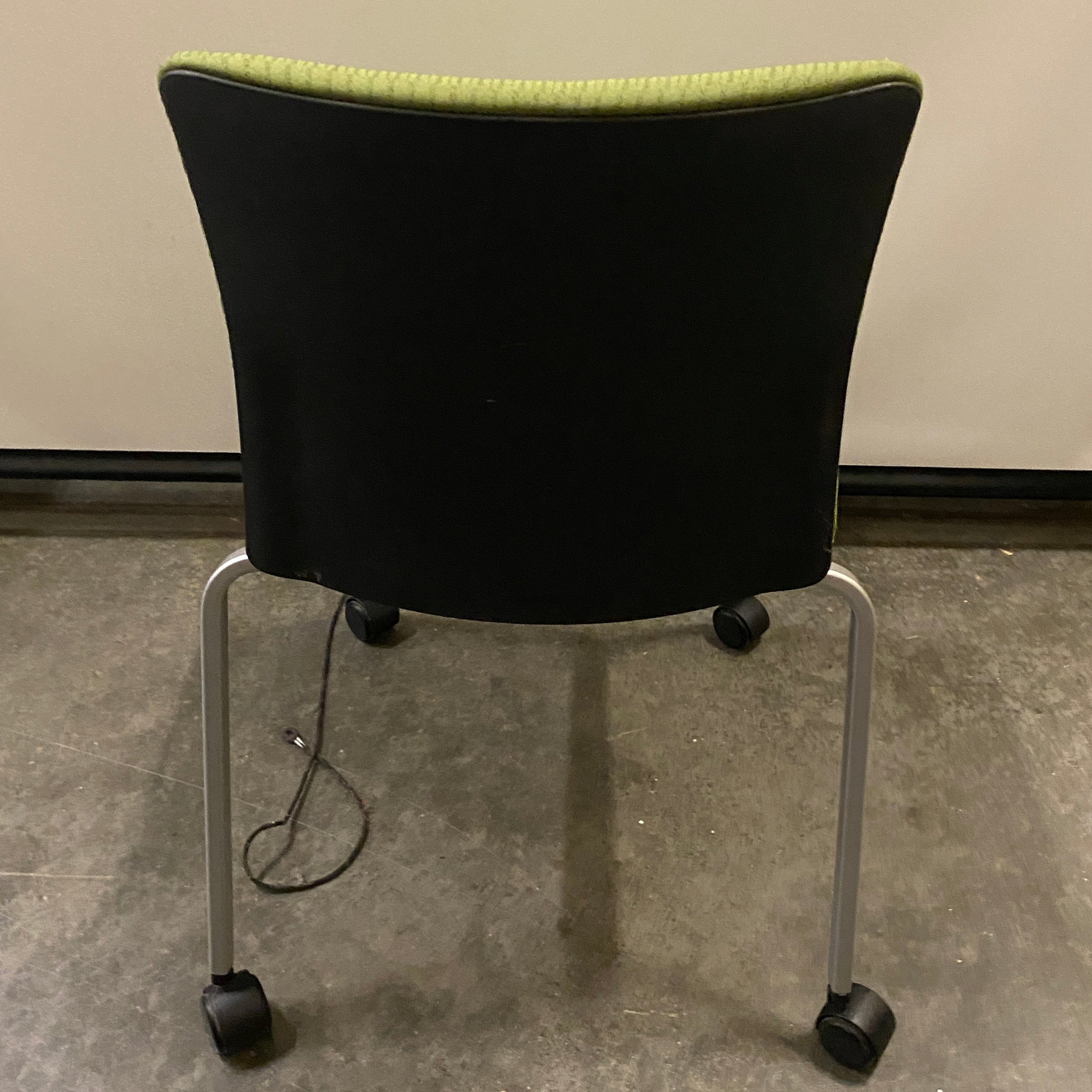 Steelcase Green Patterned Rolling Chair