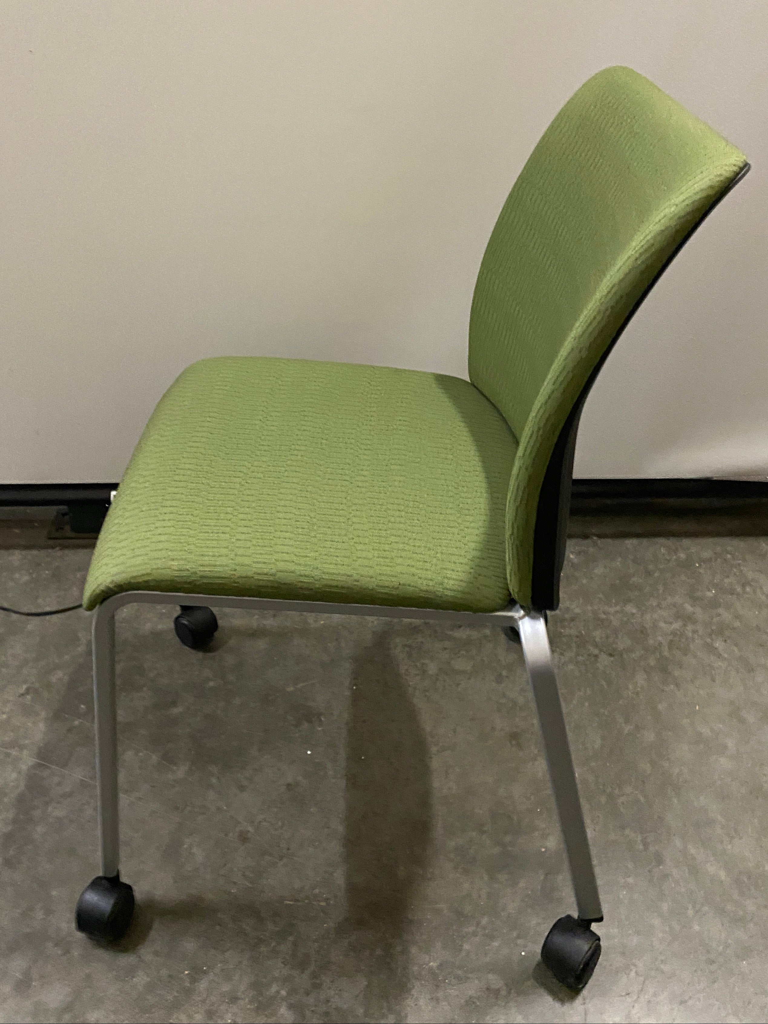 Steelcase Green Patterned Rolling Chair