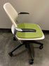 Allsteel Green Upholstered White Frame Office Chair