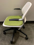 Allsteel Green Upholstered White Frame Office Chair