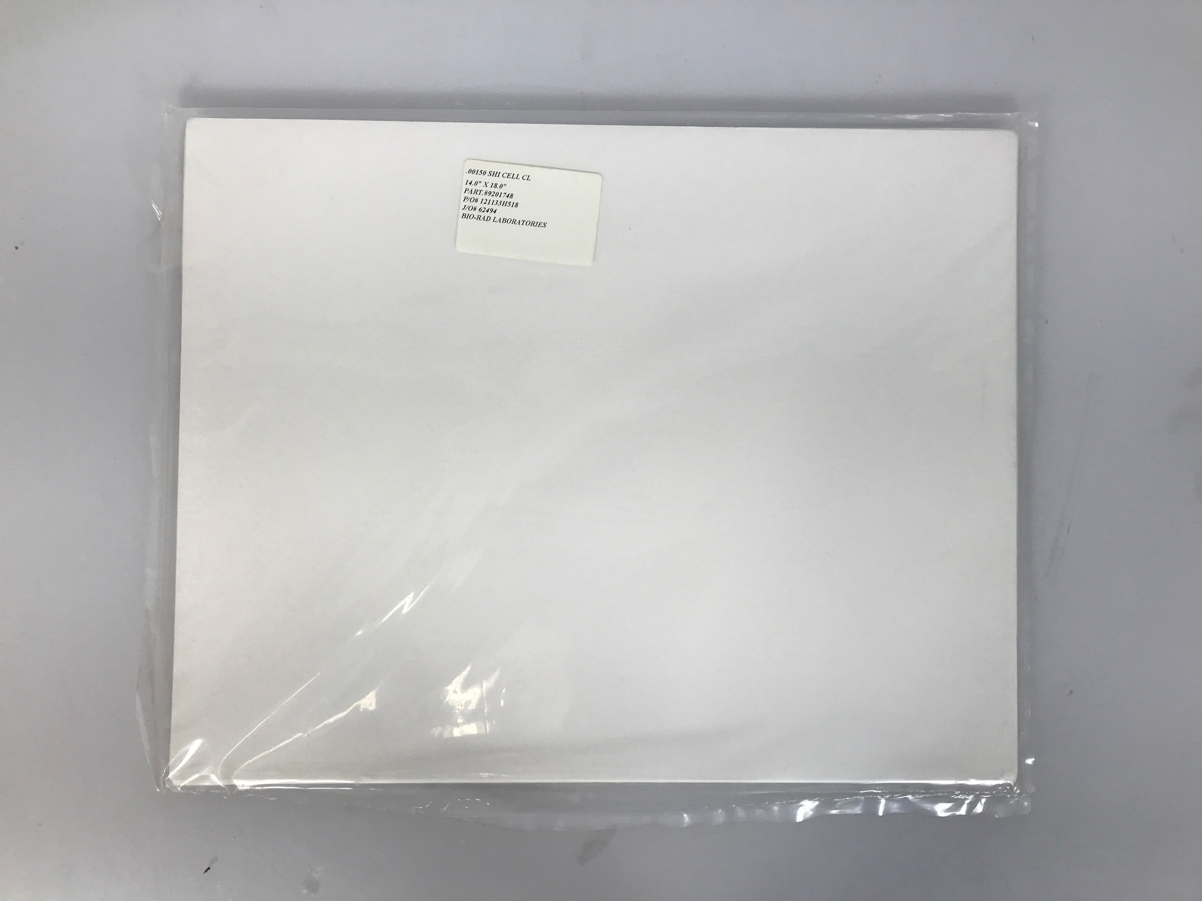 Sealed Package Bio-Rad .00150 SHI CELL CL 14" x 18" Filter Paper