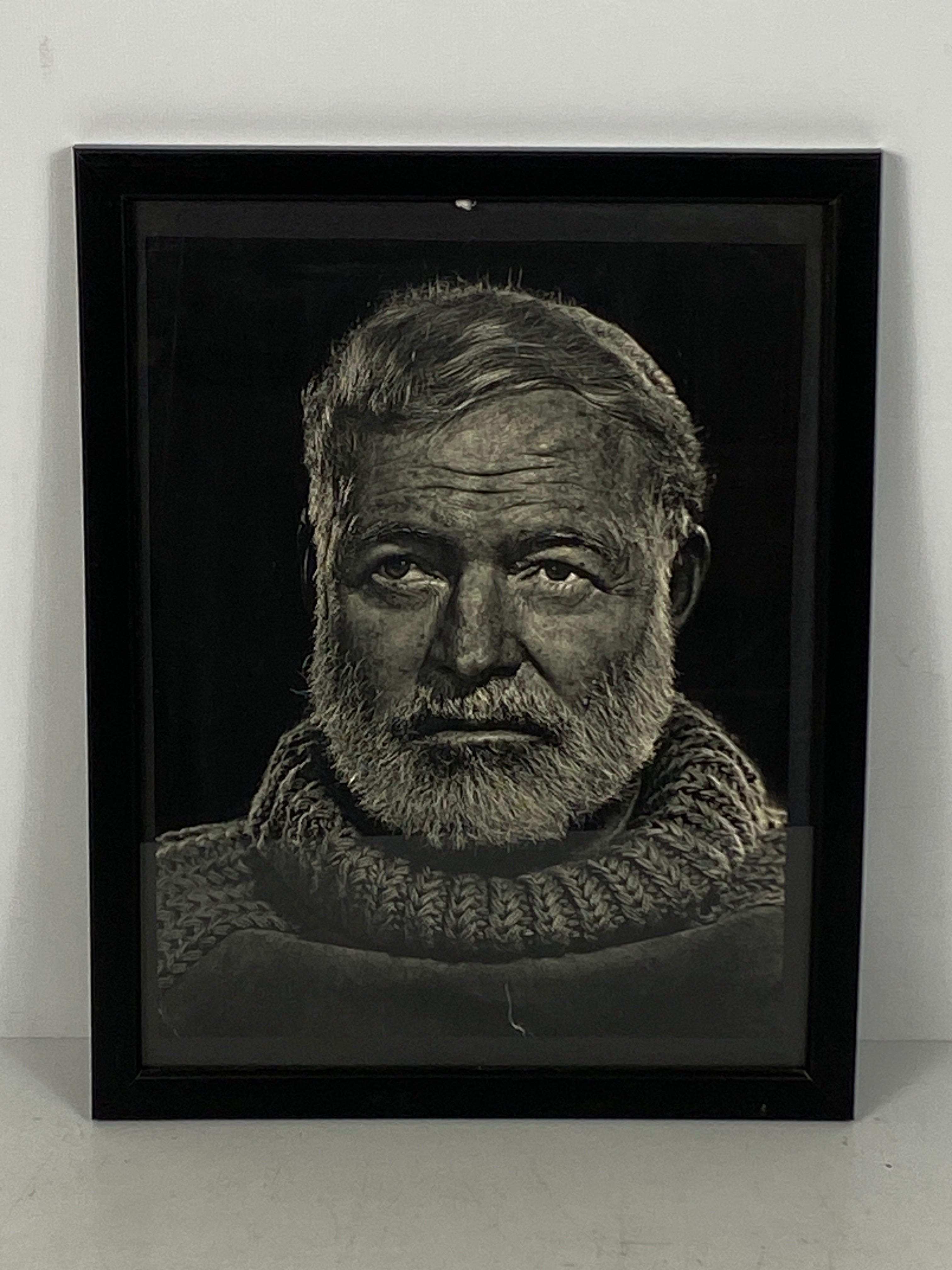 Framed Ernest Hemingway Photograph Print 14x11