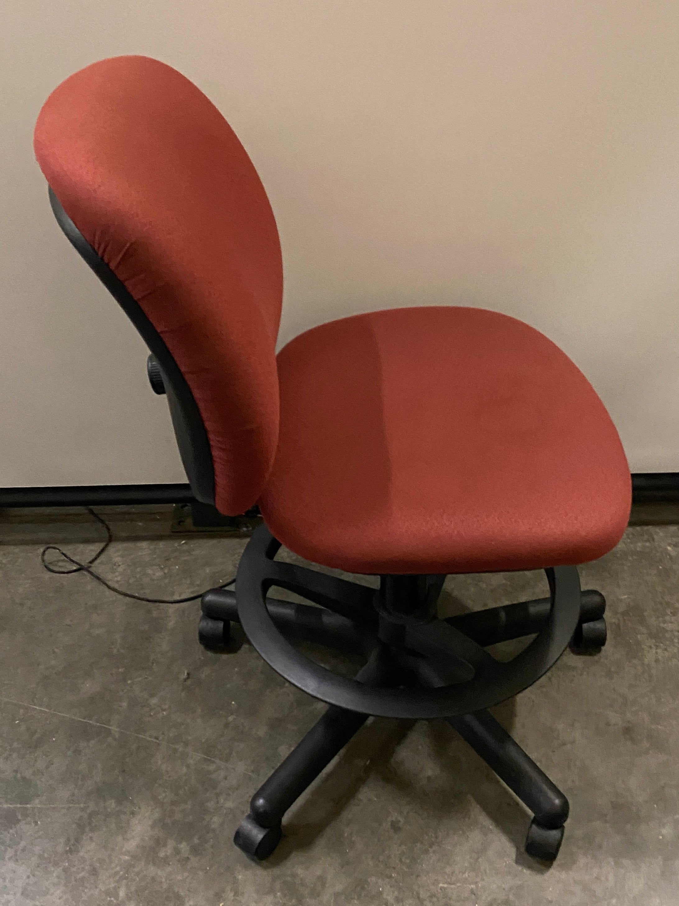 Hon #87CQLT Red Upholstered Rolling Office Chair