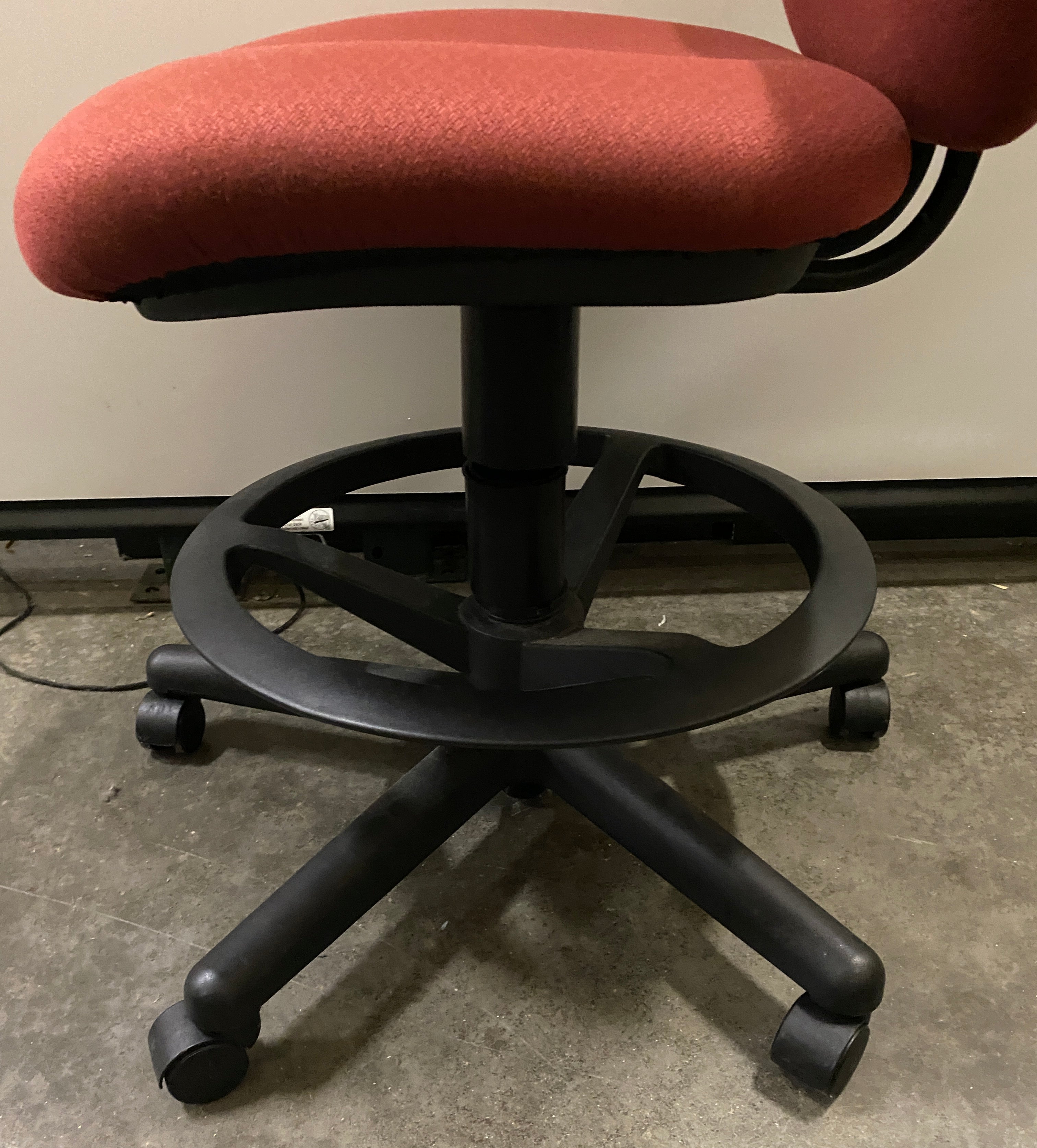 Hon #87CQLT Red Upholstered Rolling Office Chair