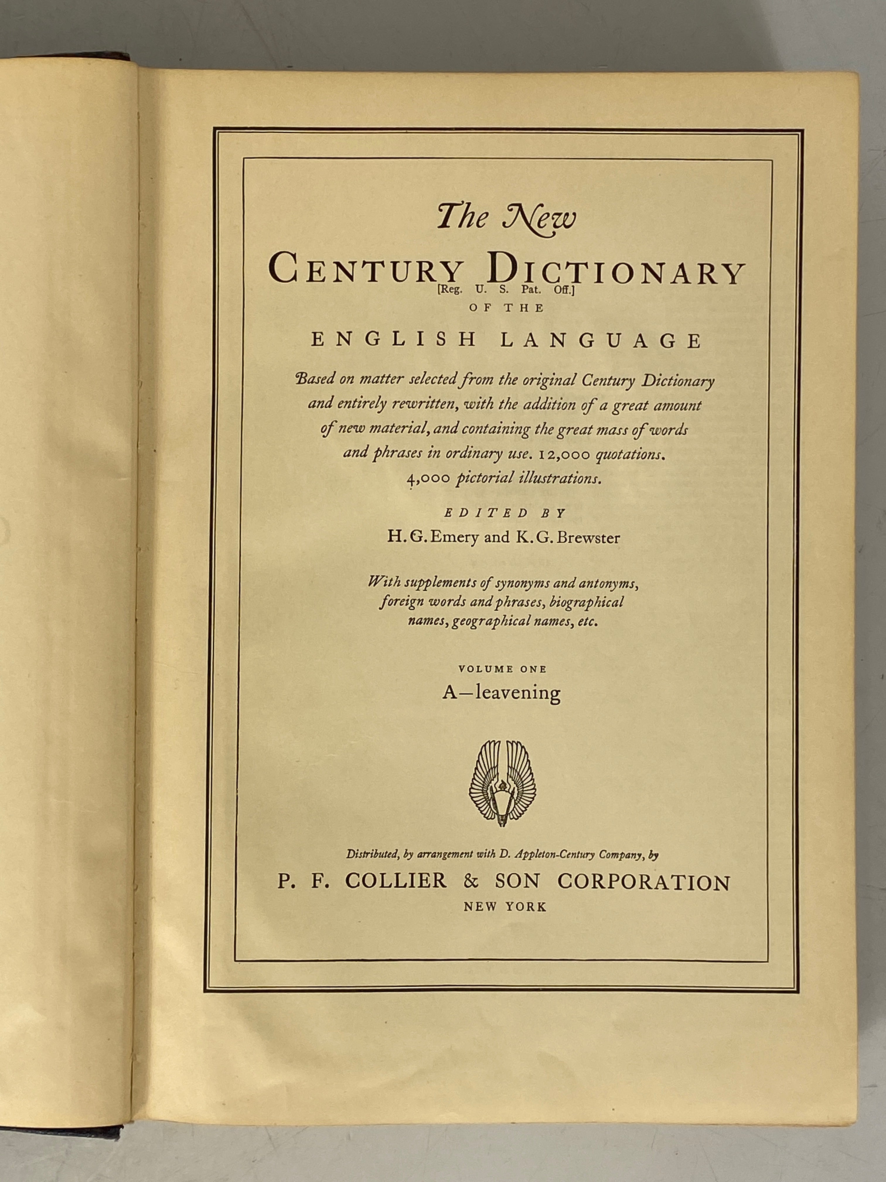 3 Volume Set: The New Century Dictionary 1933 Edition HC