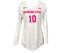 Nike White MSU Long Sleeve Volleyball Jersey #10 Women's Size L