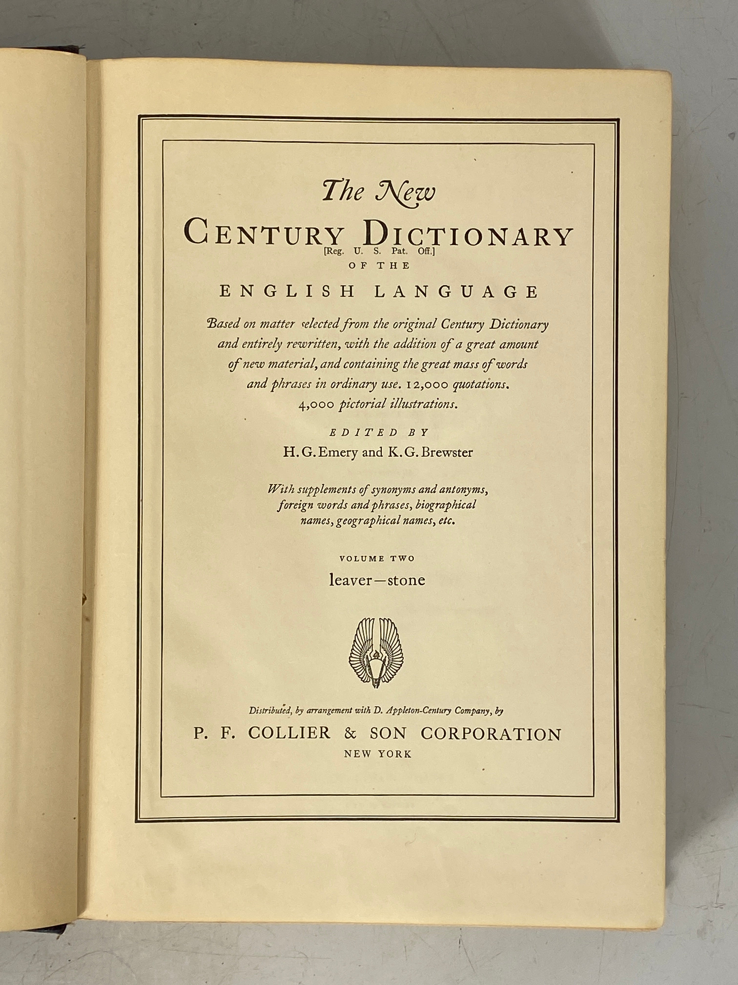 3 Volume Set: The New Century Dictionary 1933 Edition HC