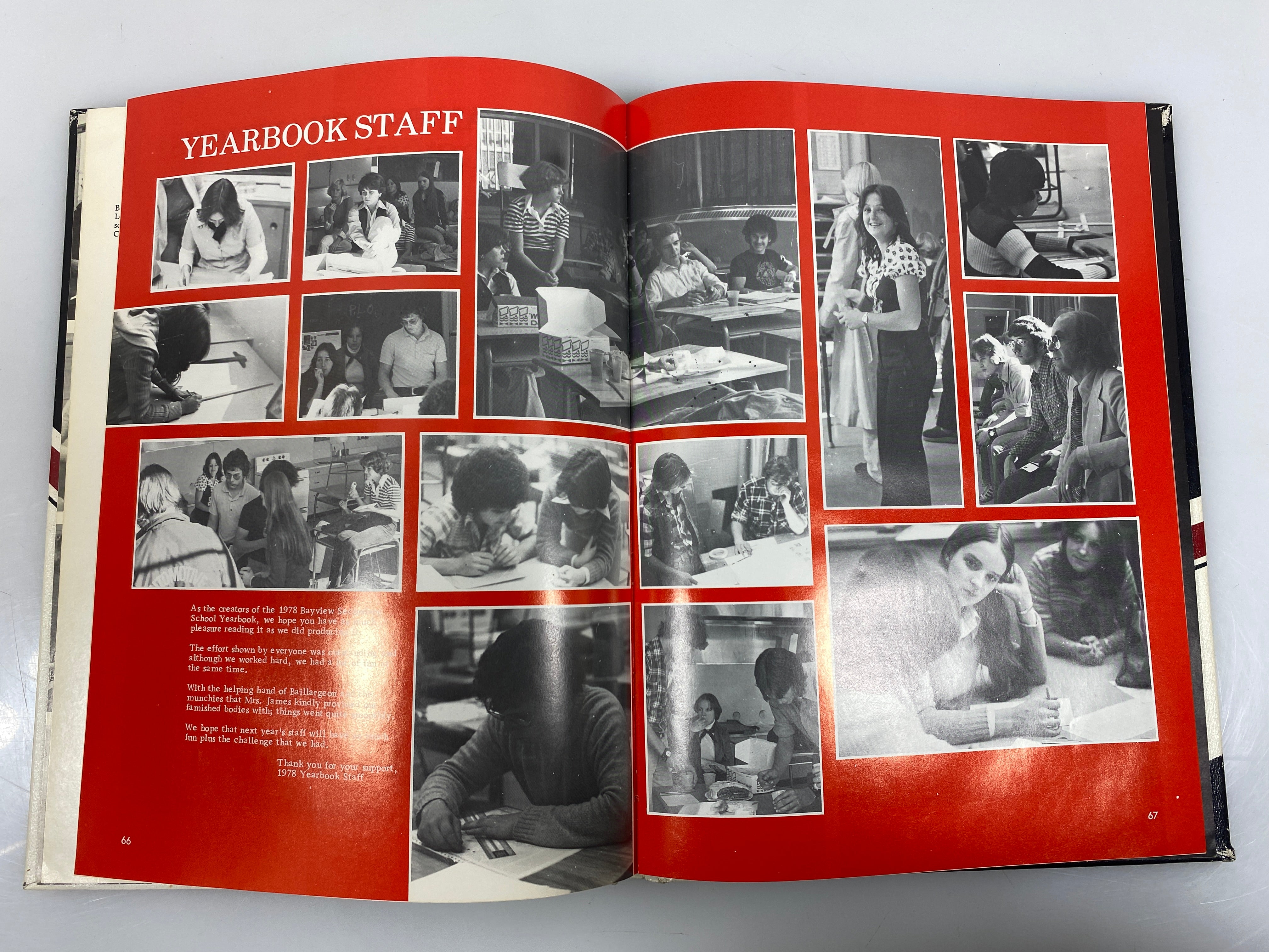 1978 "Profile" Bayview Secondary School Yearbook Richmond Hills, Ontario HC