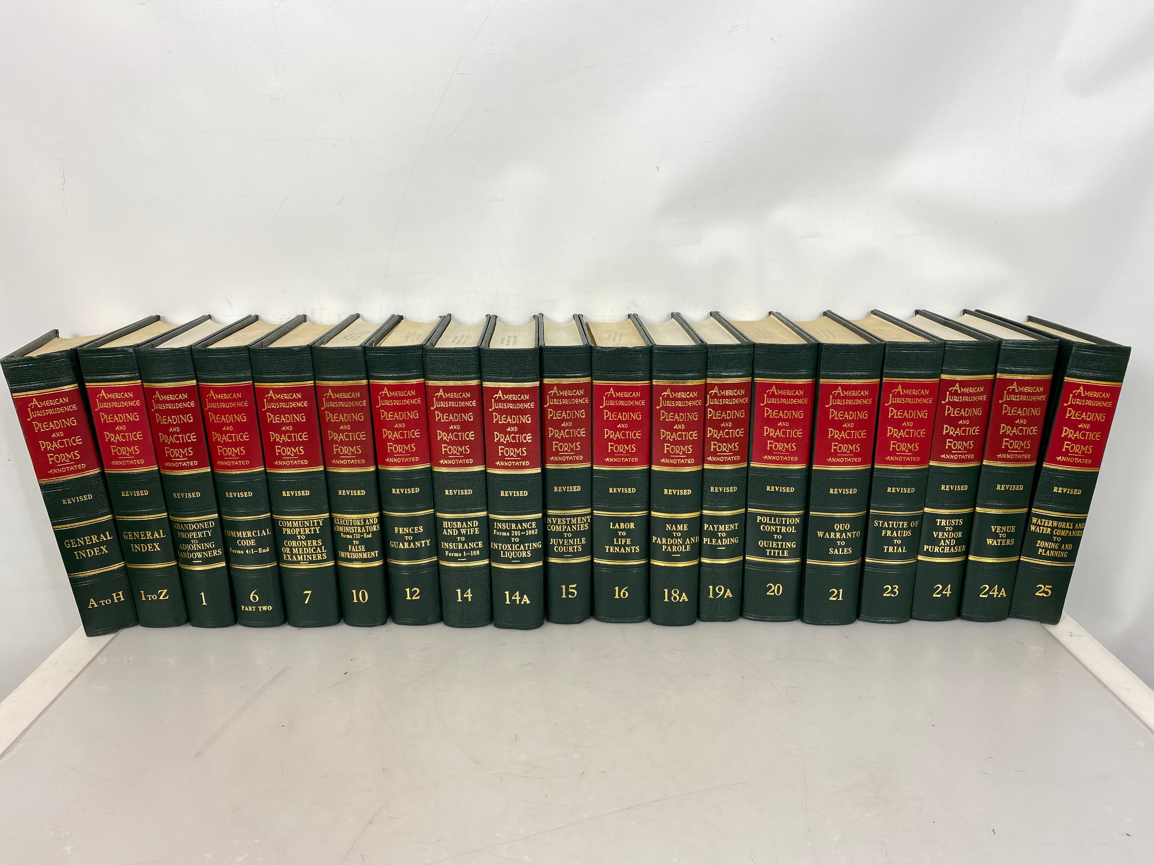 American Jurisprudence Pleading and Practice Forms 21 Volumes, Includes 2 Volume General Index