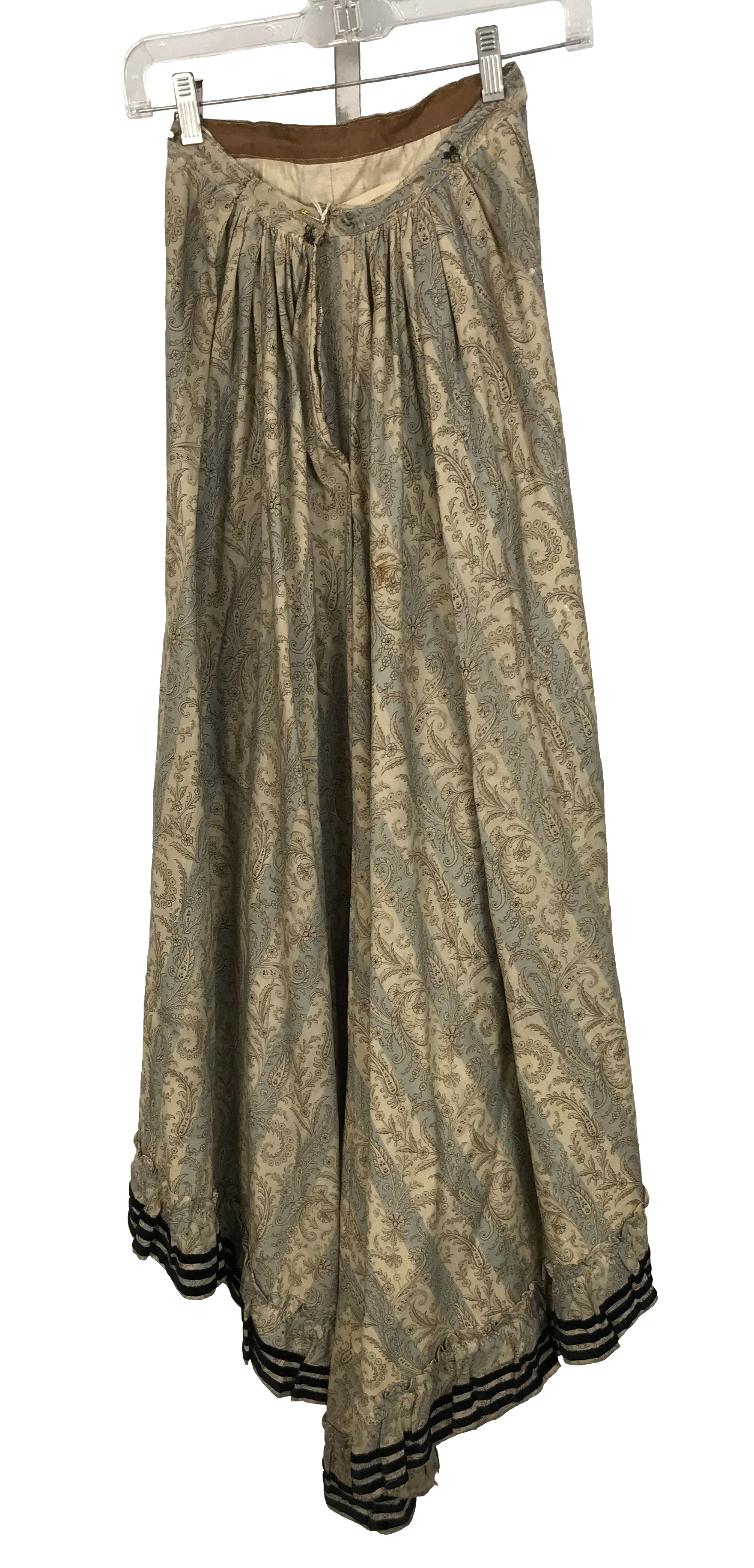 Vintage Early Edwardian Paisley Patterned Skirt