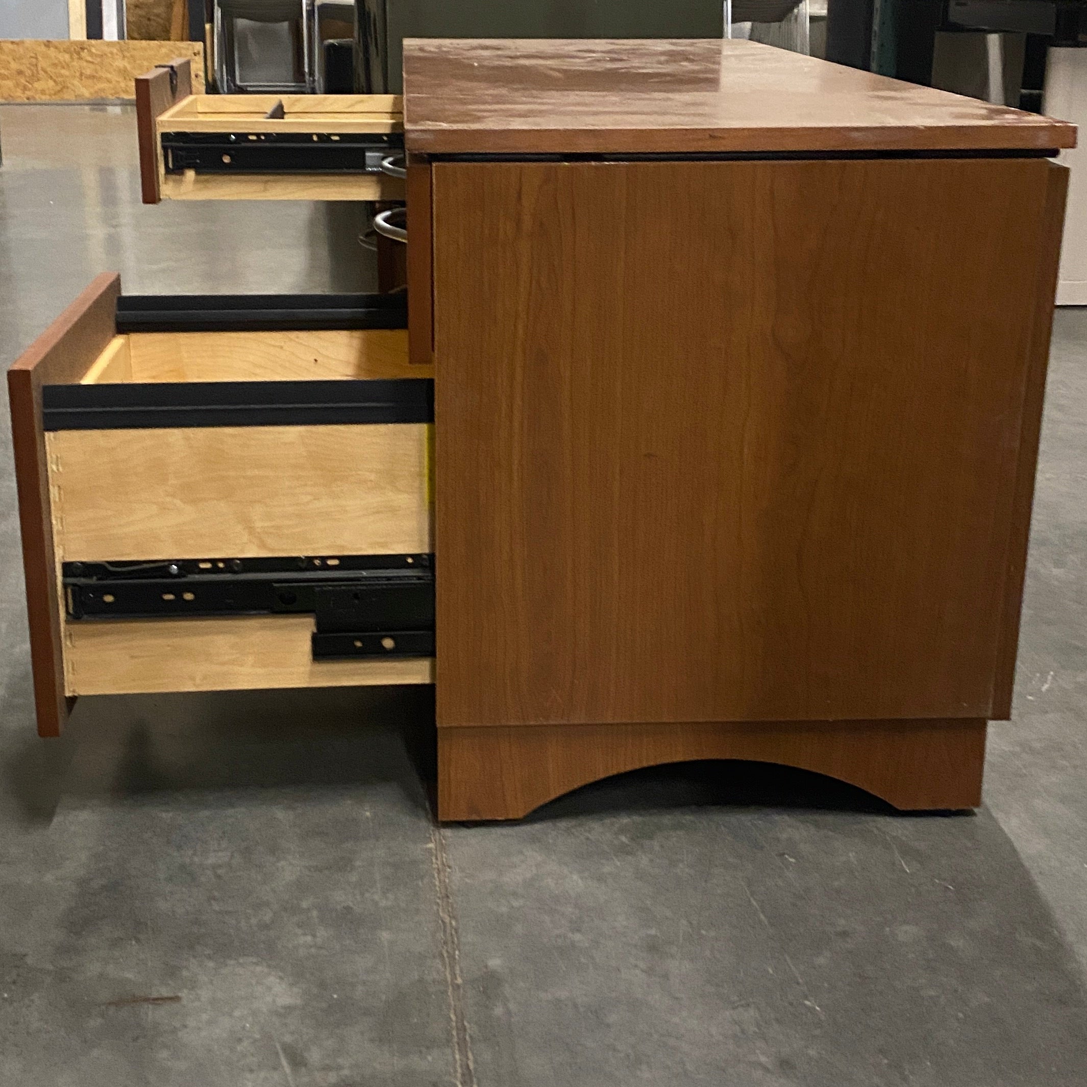 Brown Laminated Wooden File Cabinet Credenza