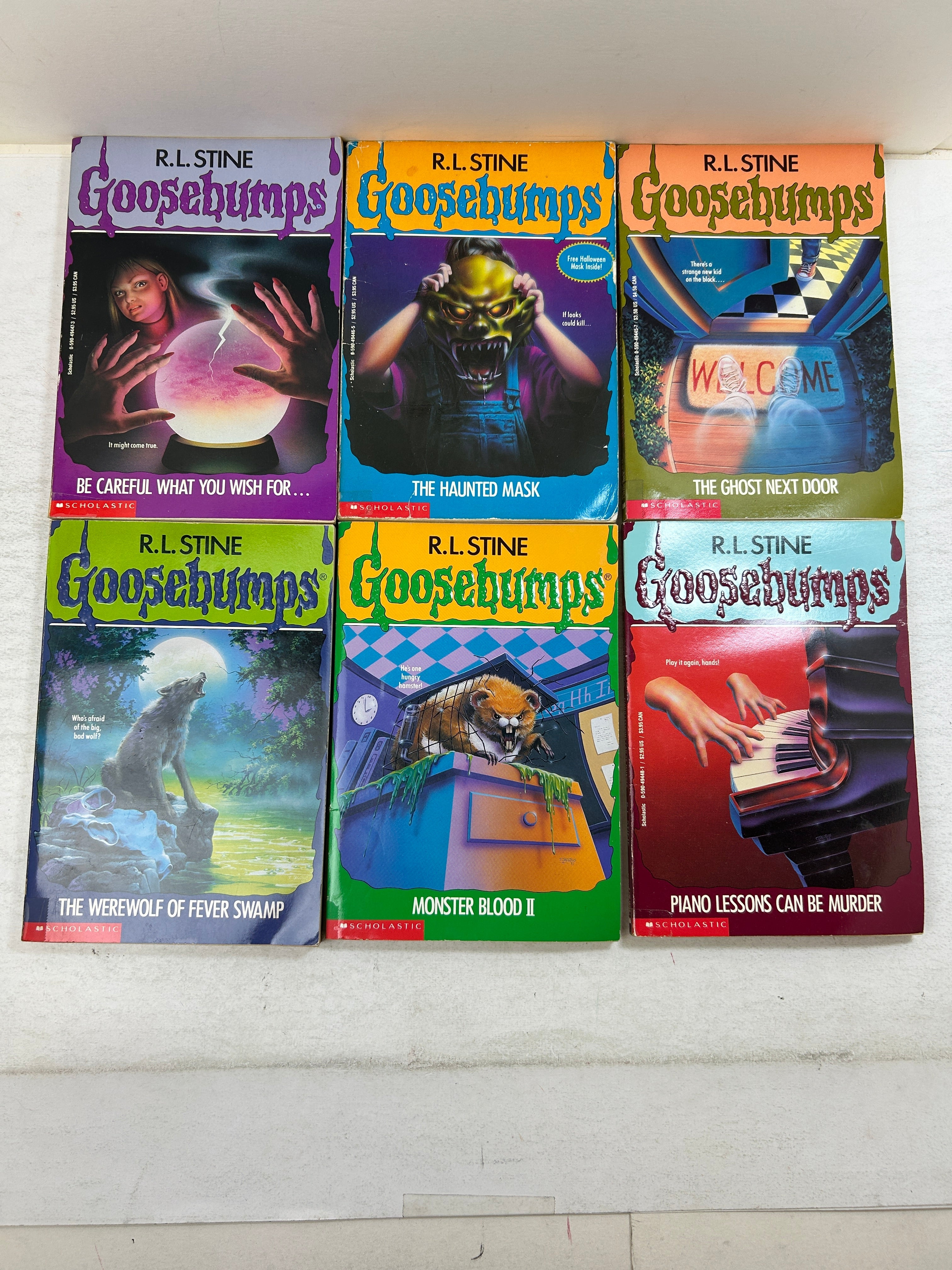 Lot of 6 Vintage Goosebumps as 1st Scholastic Ed 1993-1994 SC