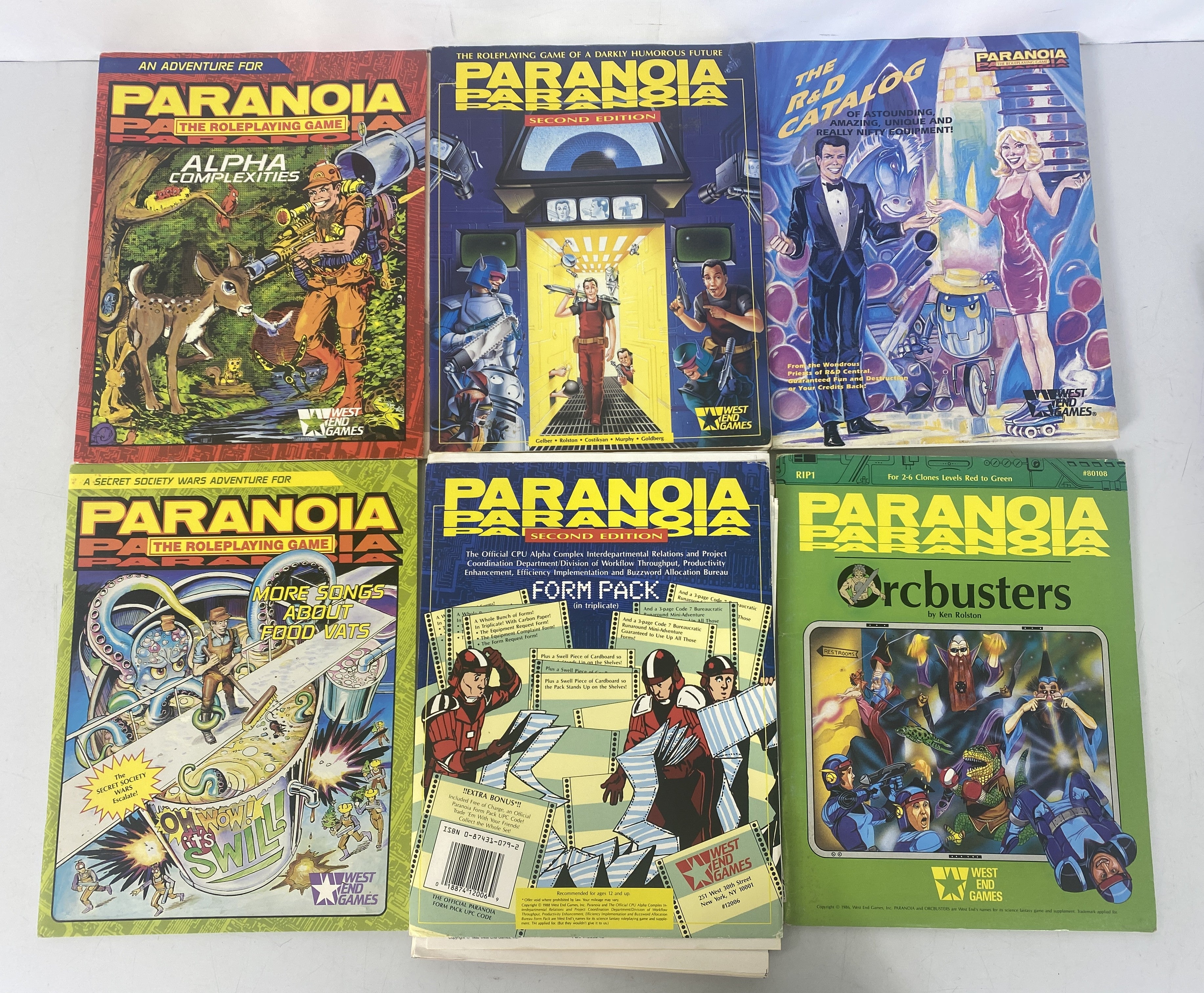 Lot of 6 Paranoia RPG Companion Books