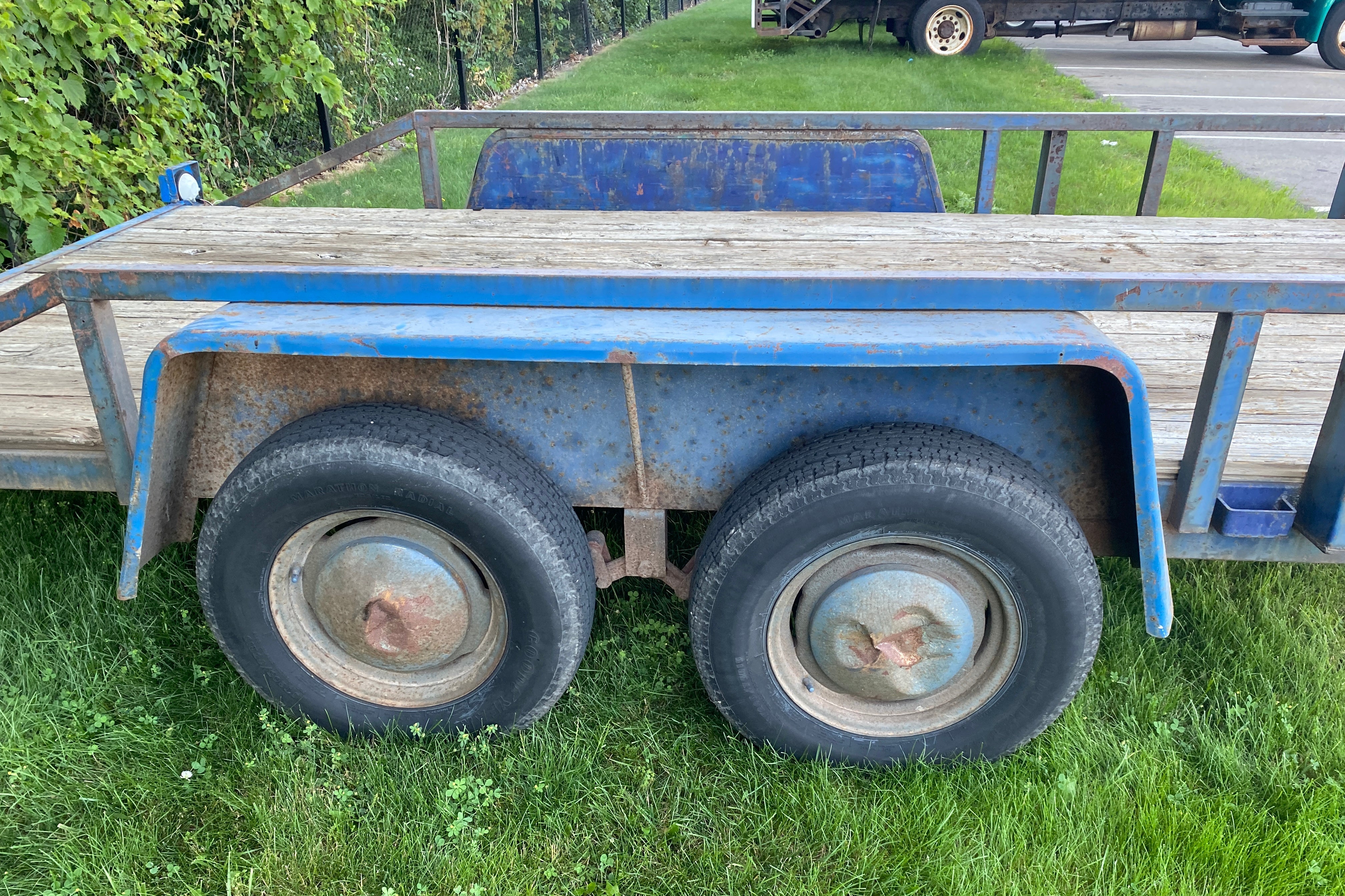Metal Blue 18 Ft All Purpose Trailer