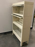 White Barrister Glass Front Cabinet w/ Metal Base (3 Stack)
