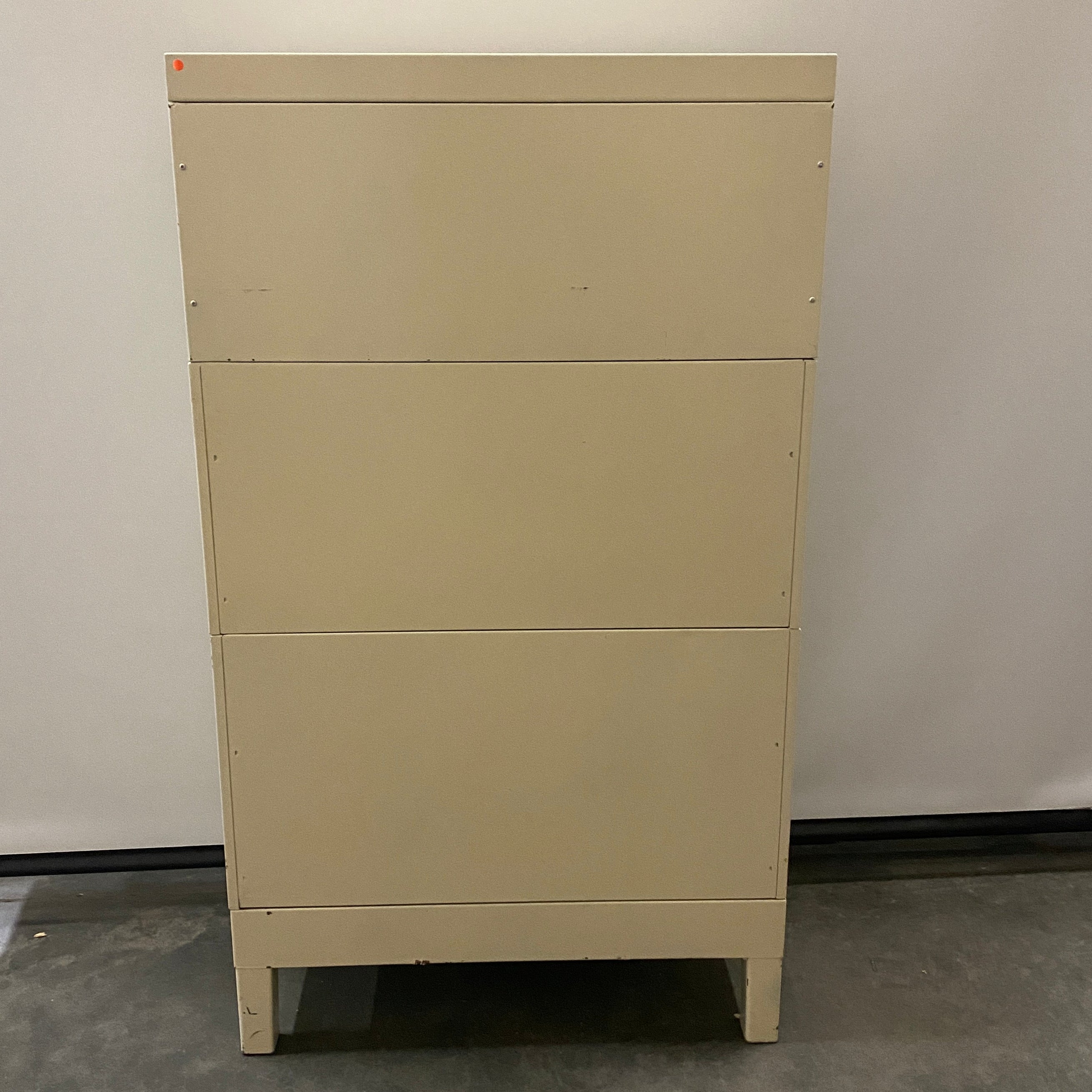 White Barrister Glass Front Cabinet w/ Metal Base (3 Stack)