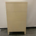 White Barrister Glass Front Cabinet w/ Metal Base (3 Stack)