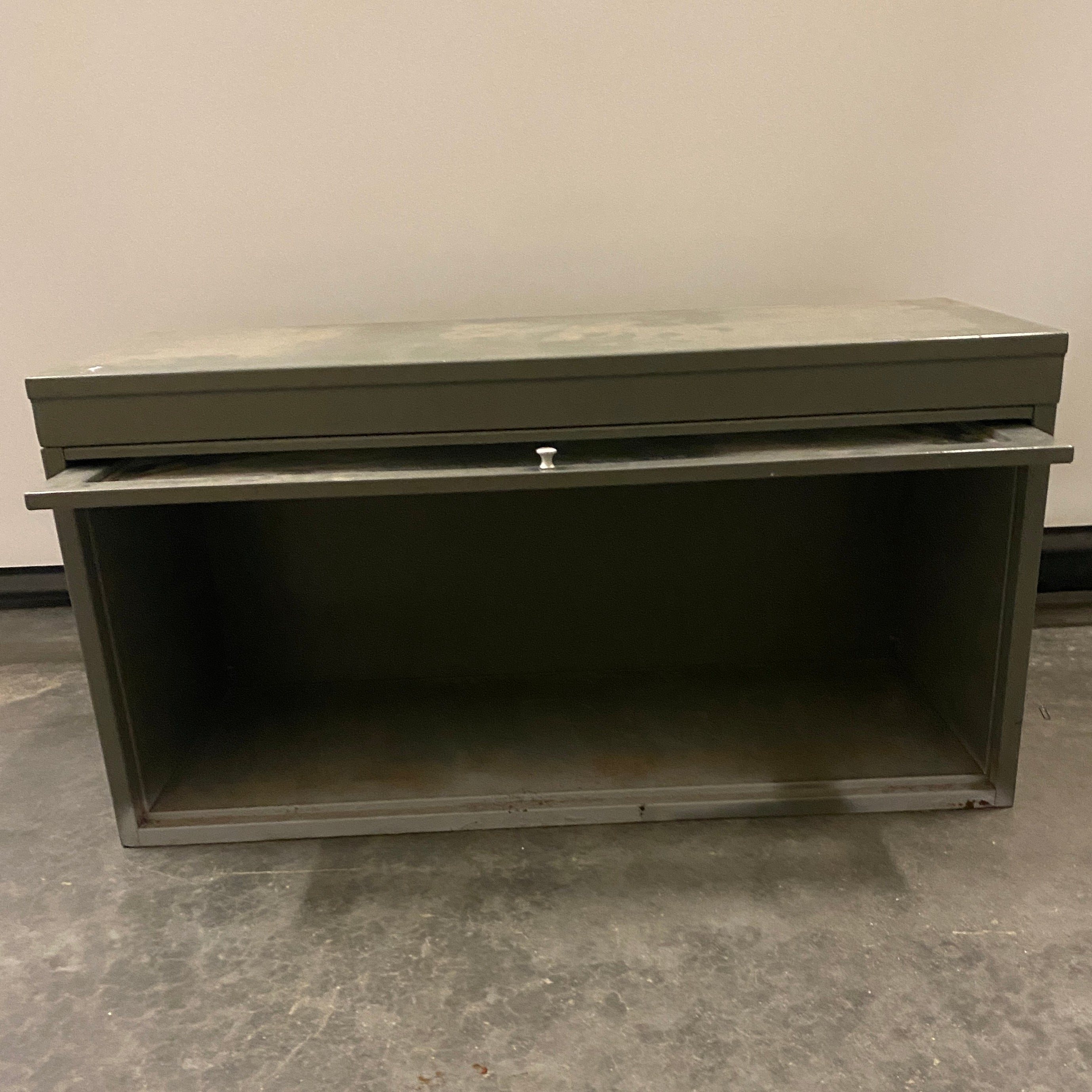 Grey Barrister Glass Front Cabinet
