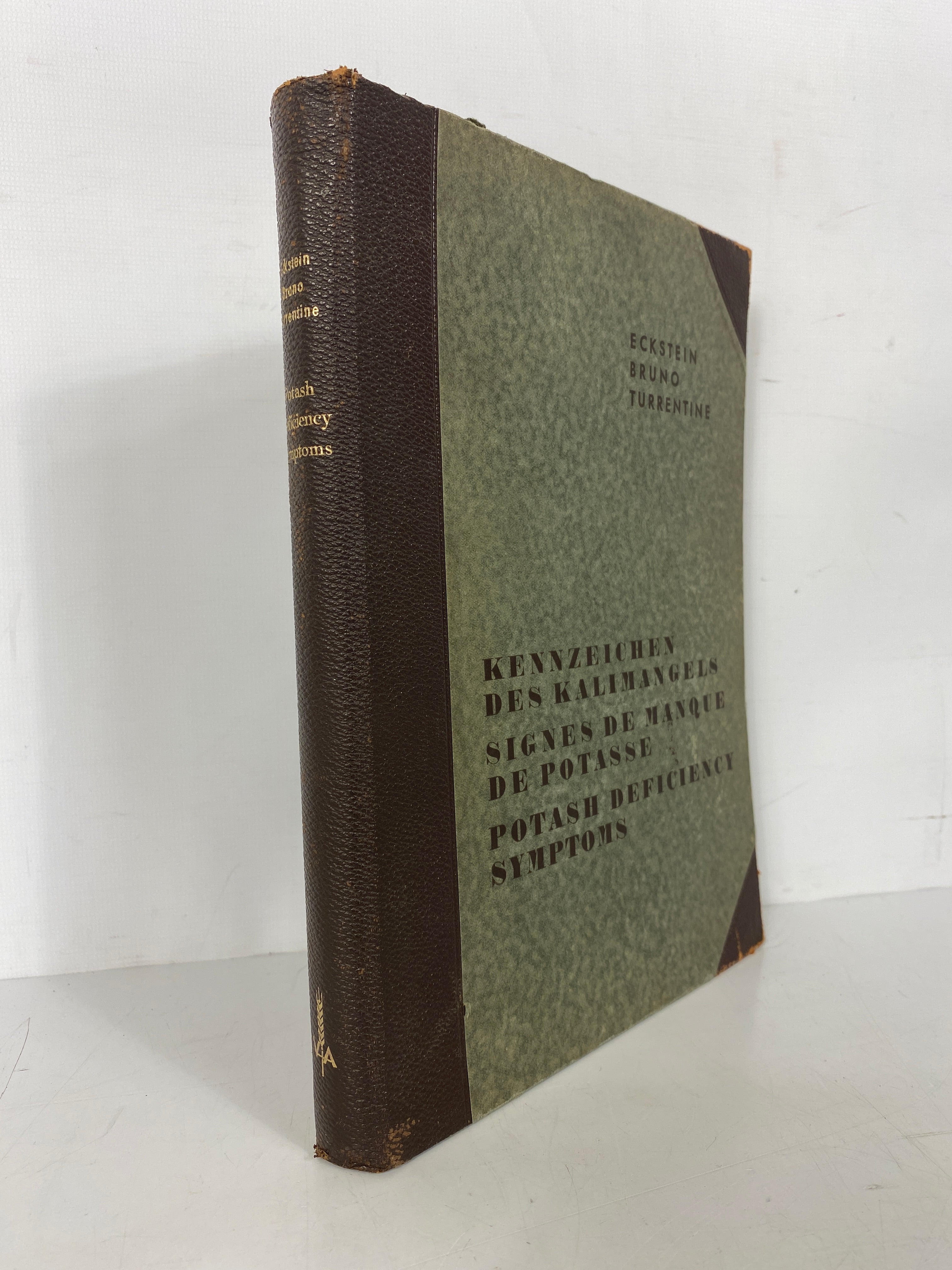 Potash Deficiency Symptoms 1937 English/French/German by Eckstein HC