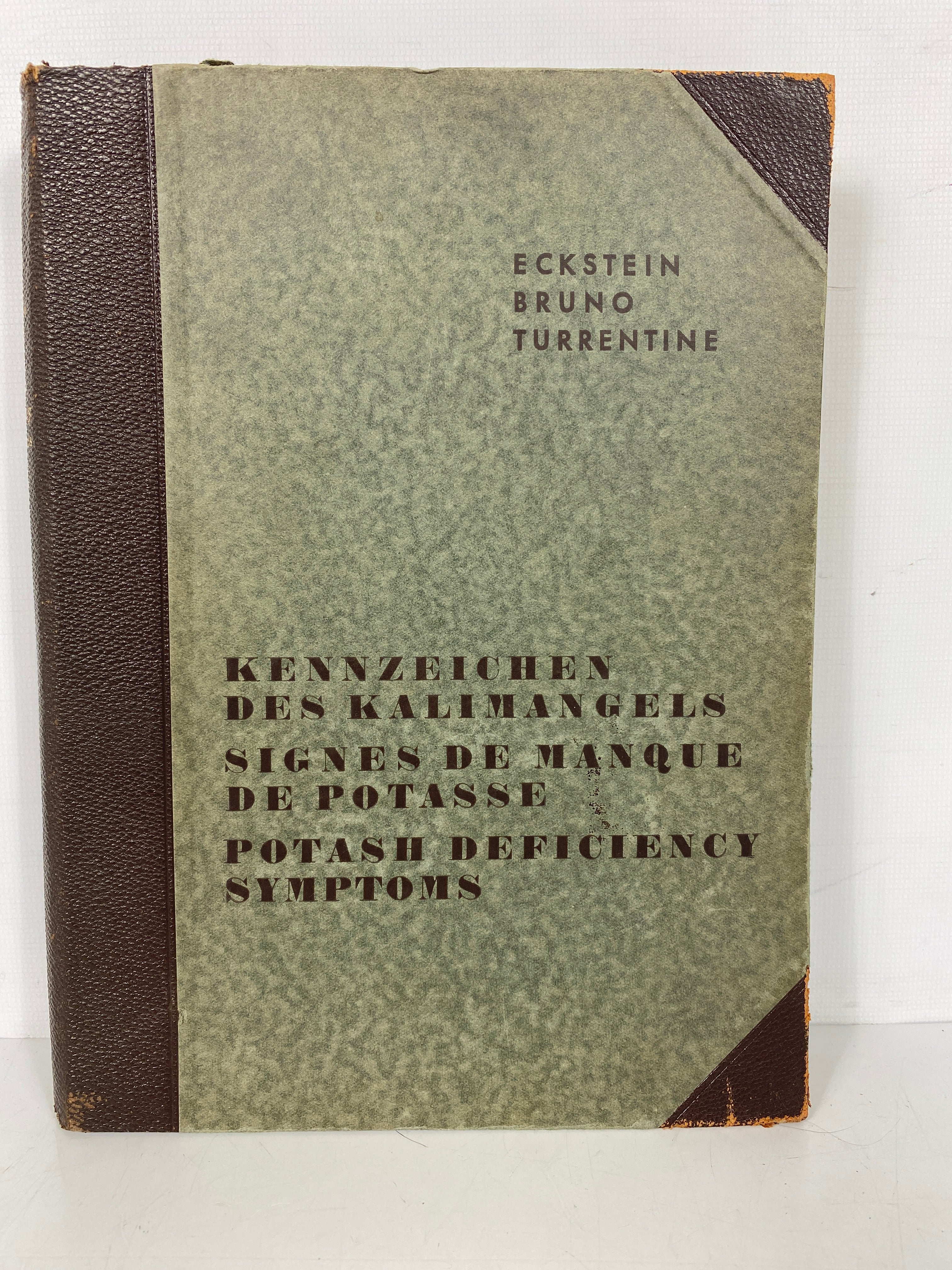 Potash Deficiency Symptoms 1937 English/French/German by Eckstein HC