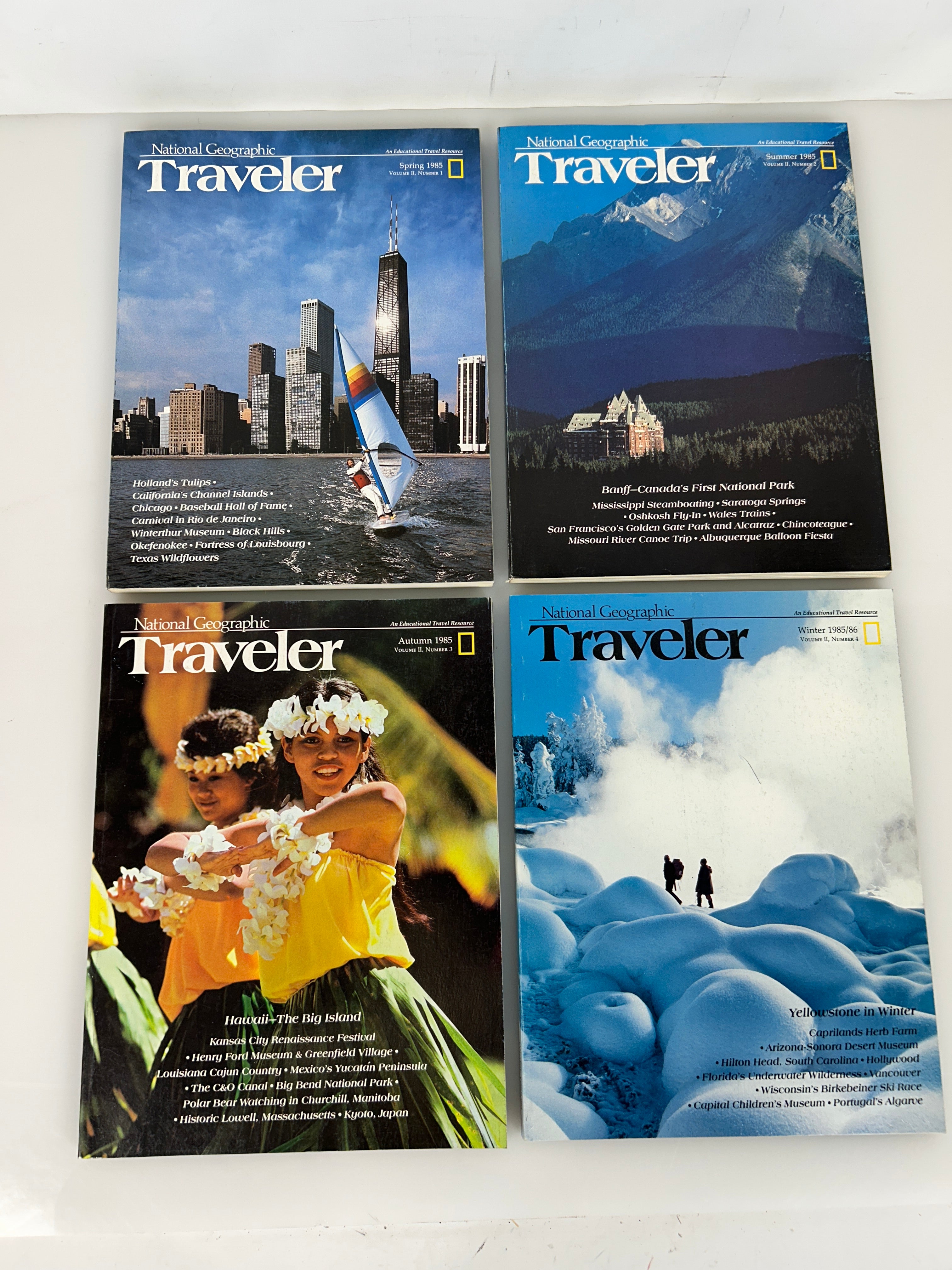 National Geographic Traveler Adventure Magazine 1985 FULL YEAR