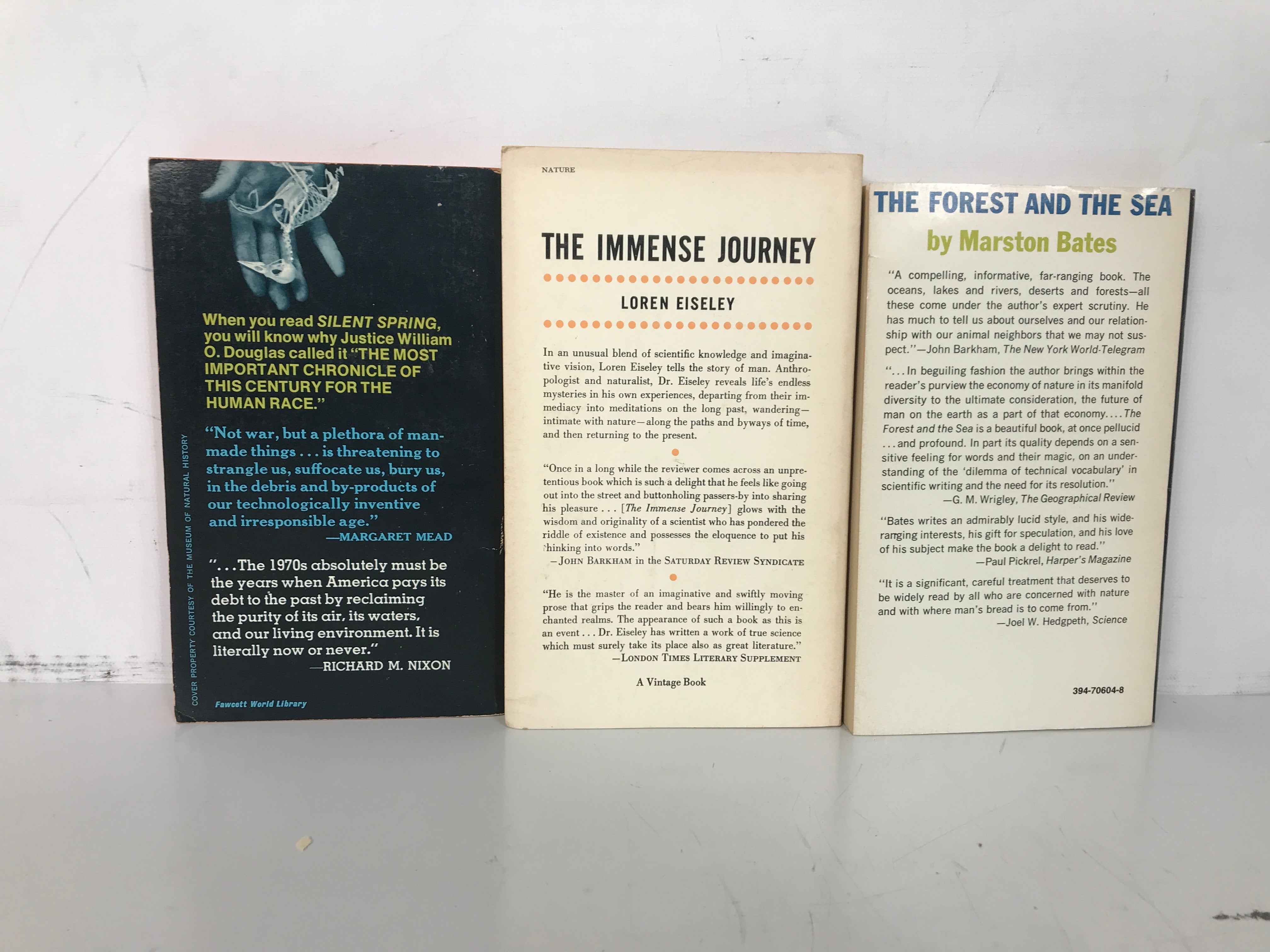 Lot of 3 Vintage Silent Spring/The Immense Journey/The Forest & the Sea PB