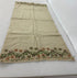 Vintage 1940s Tan Ornamental Fabric with Cross-stitched Floral Design