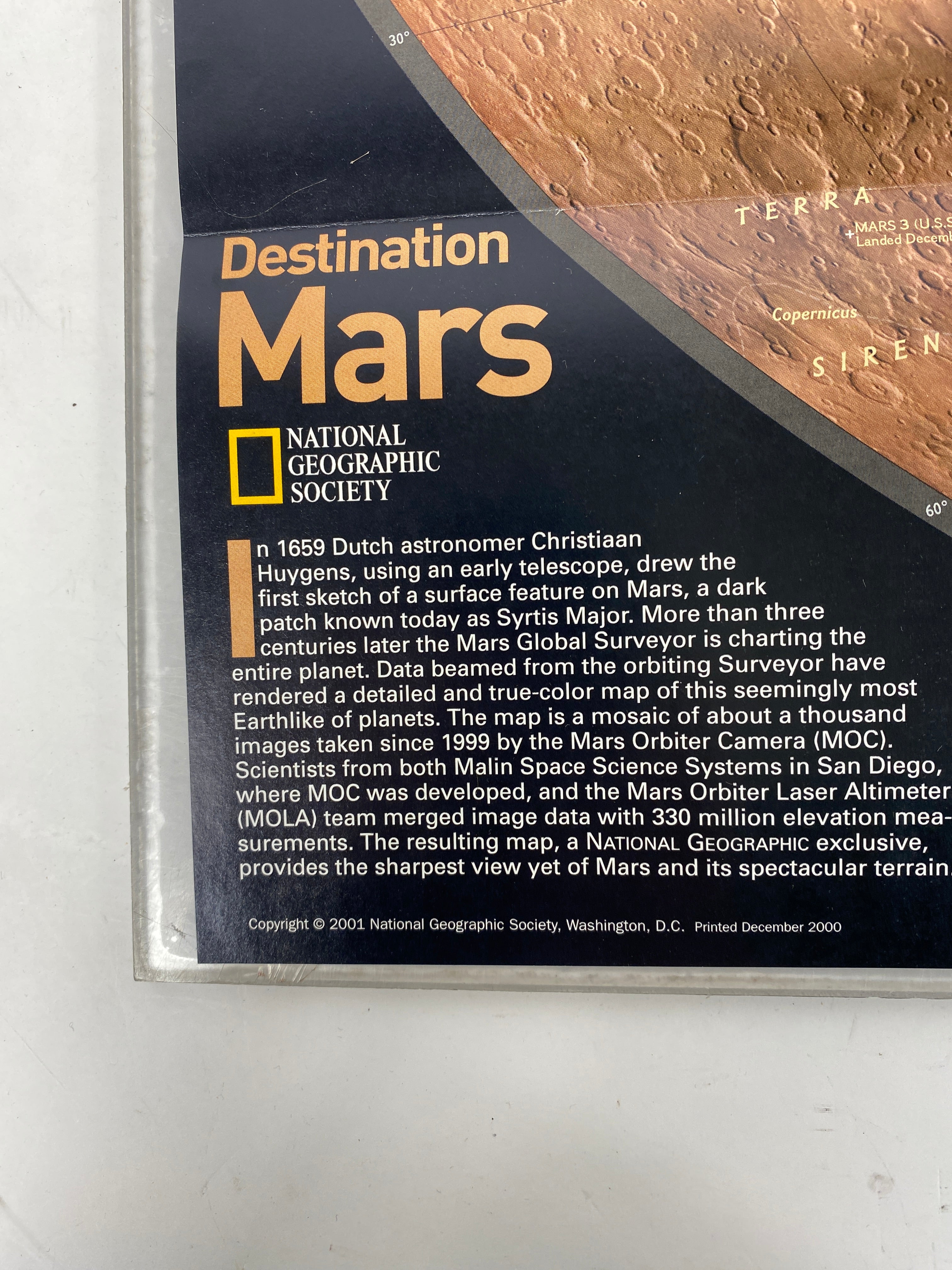 6 National Geographic Maps/Posters incl Moon Landing/Mars/The Heavens