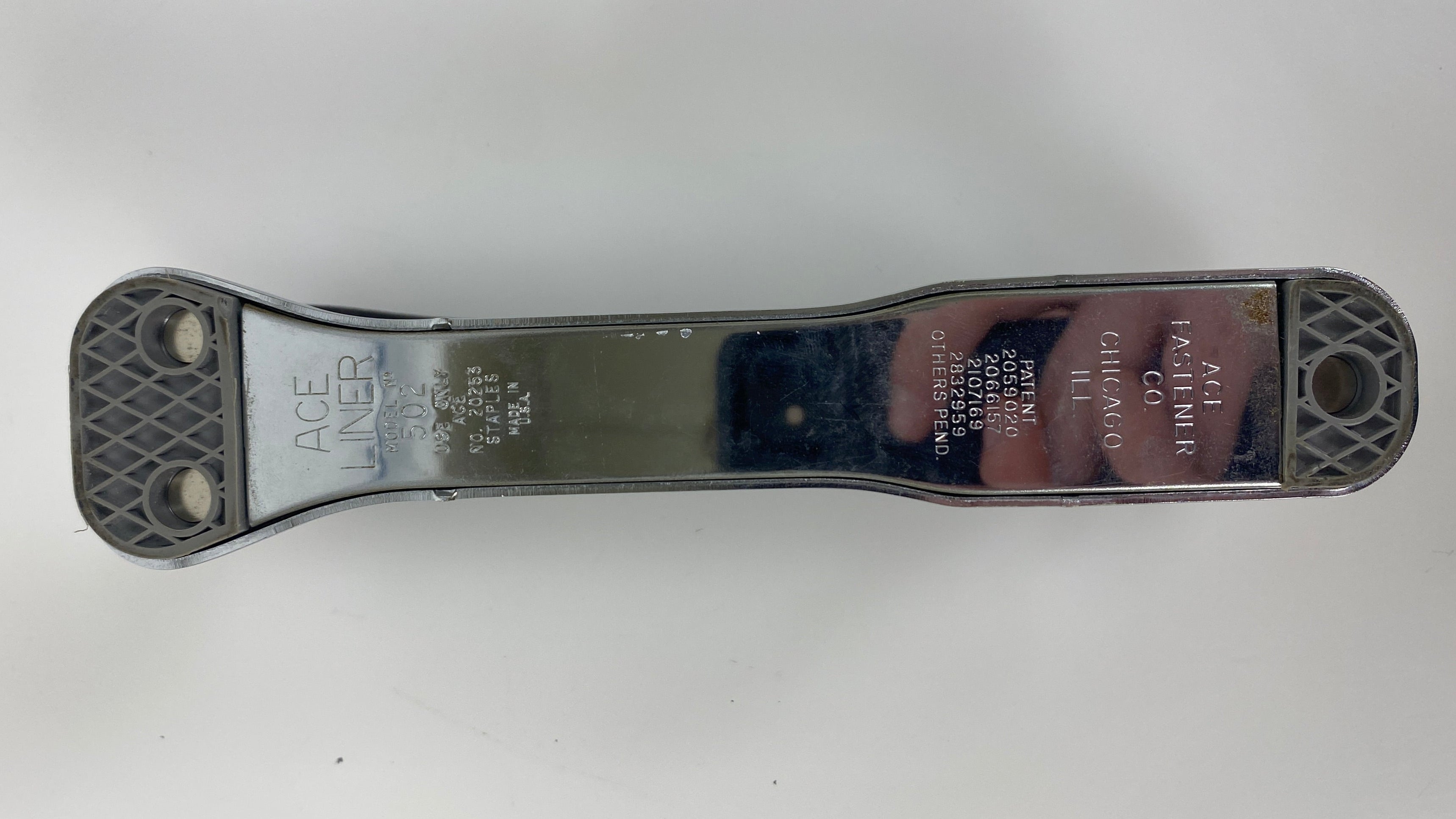 Ace Liner #502 Black and Silver Desktop Stapler