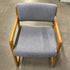 Grey Upholstered Wooden Frame Chair