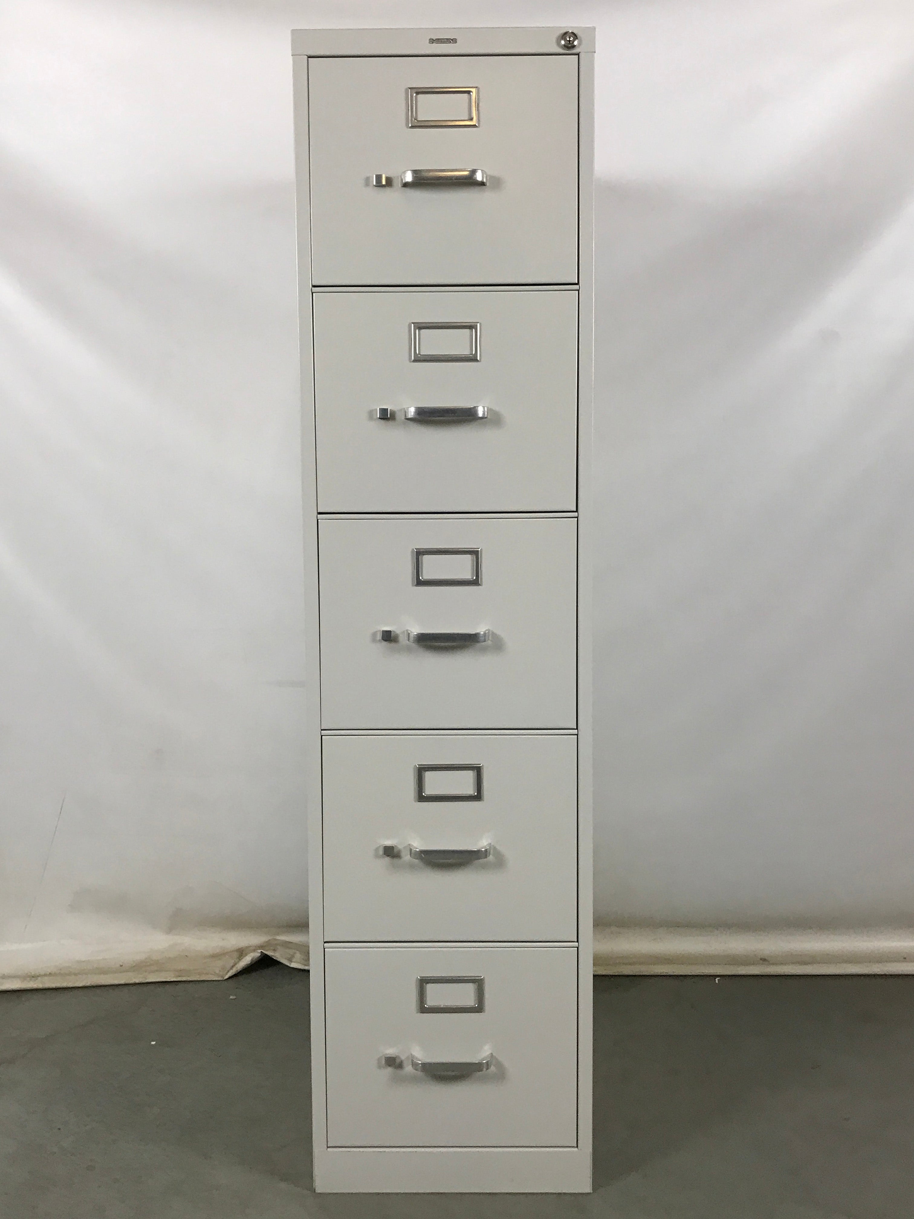 HON Gray 5 Drawer File Cabinet