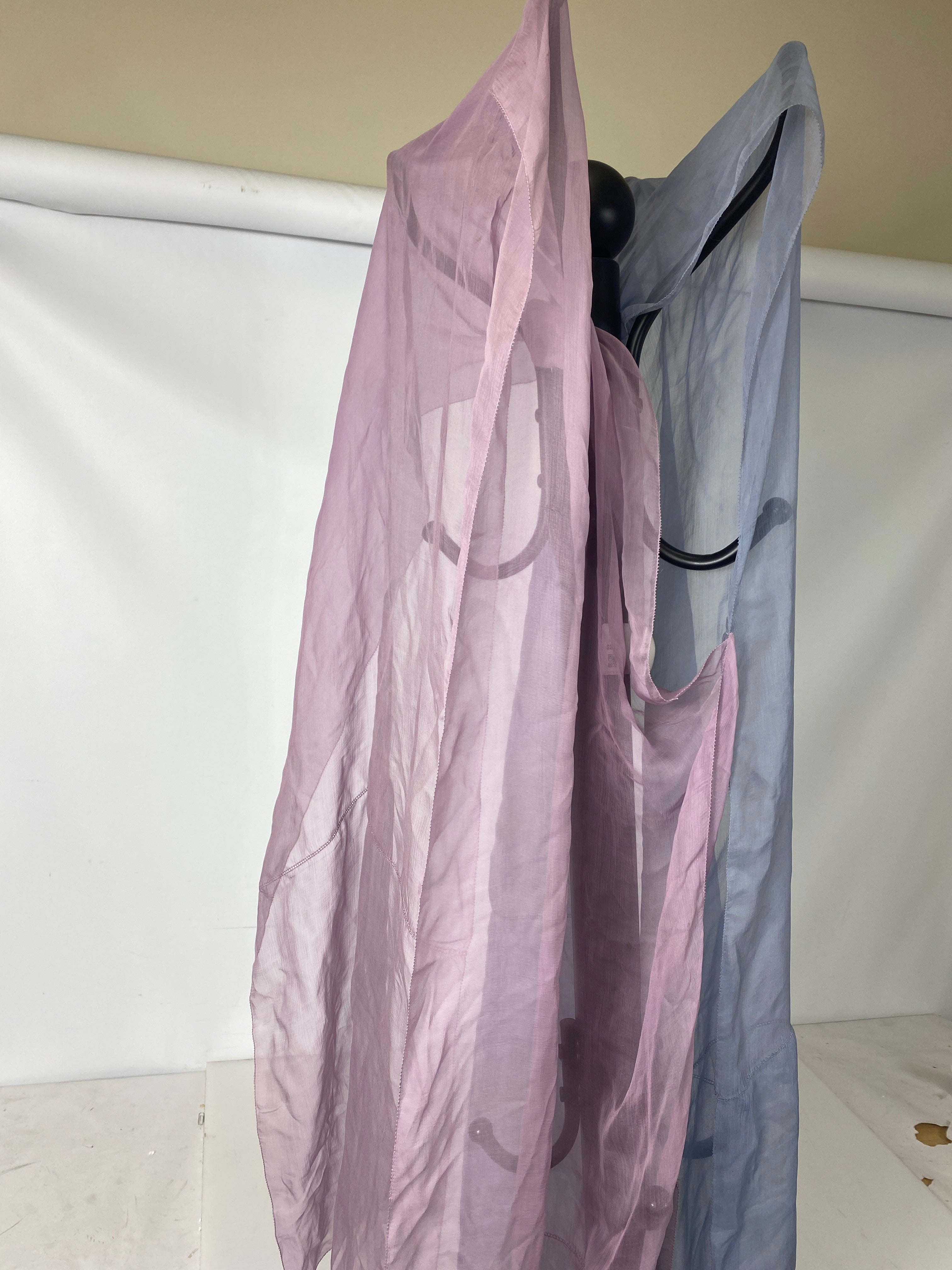 Vintage 1970s-1980s Sheer Purple and Blue Robe
