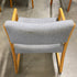 Grey Upholstered Wooden Frame Chair