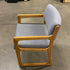 Grey Upholstered Wooden Frame Chair