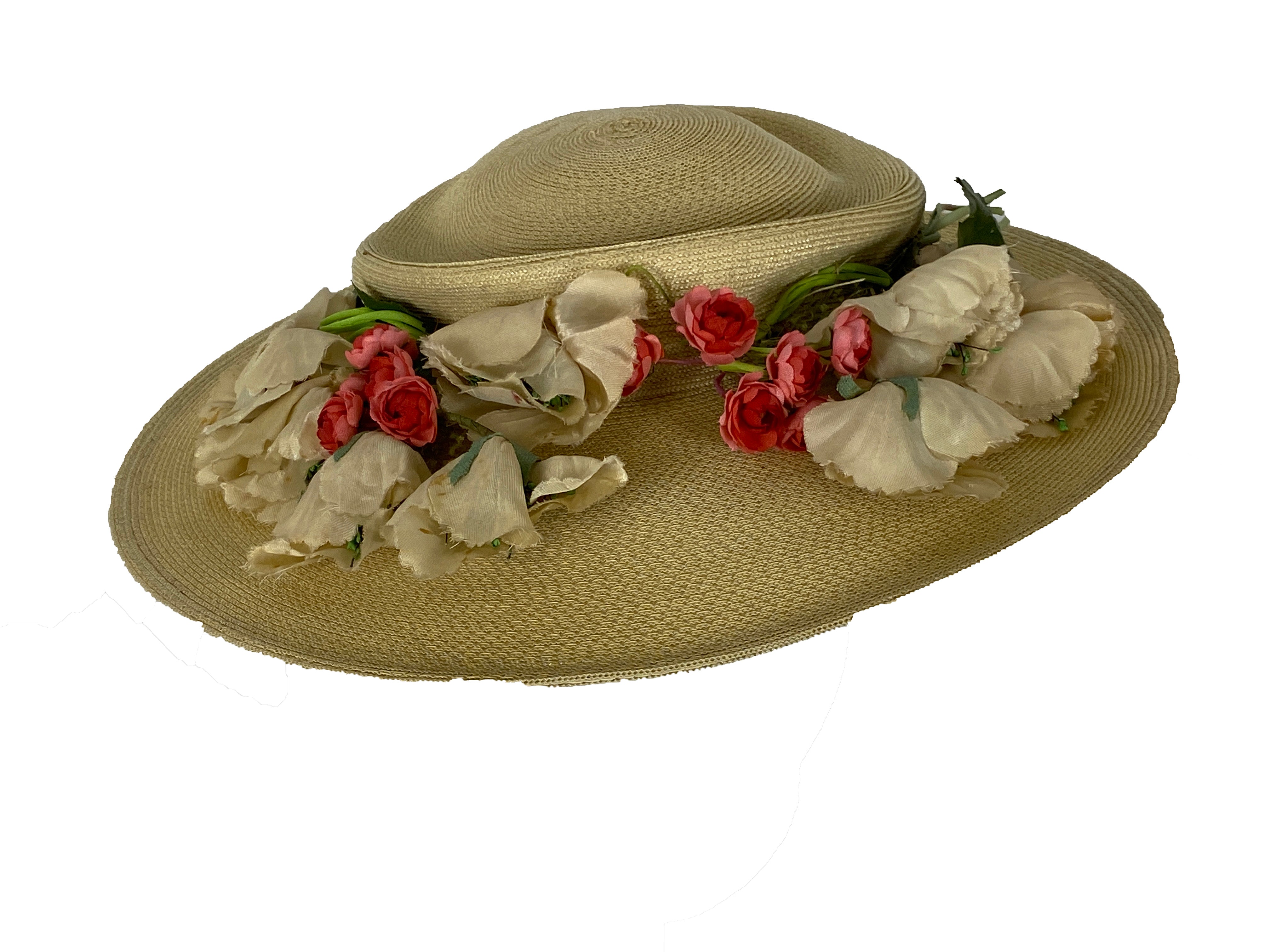 Vintage 1940s Gainsborough Paris Cartwheel Hat