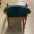 Green Upholstered Wooden Frame Chair (Rounded)