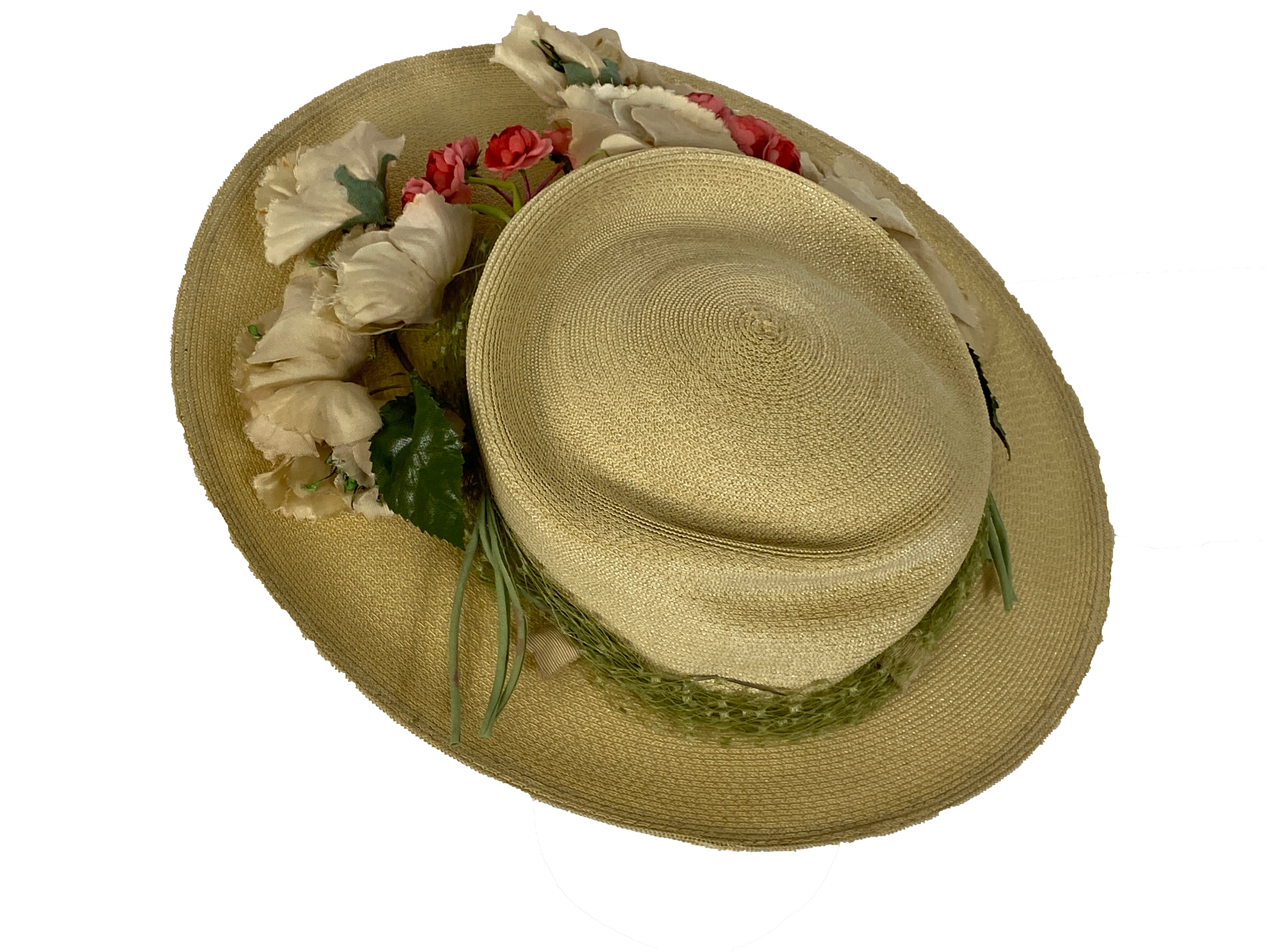 Vintage 1940s Gainsborough Paris Cartwheel Hat