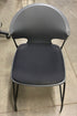 Grey Plastic Rounded Stackable Chair