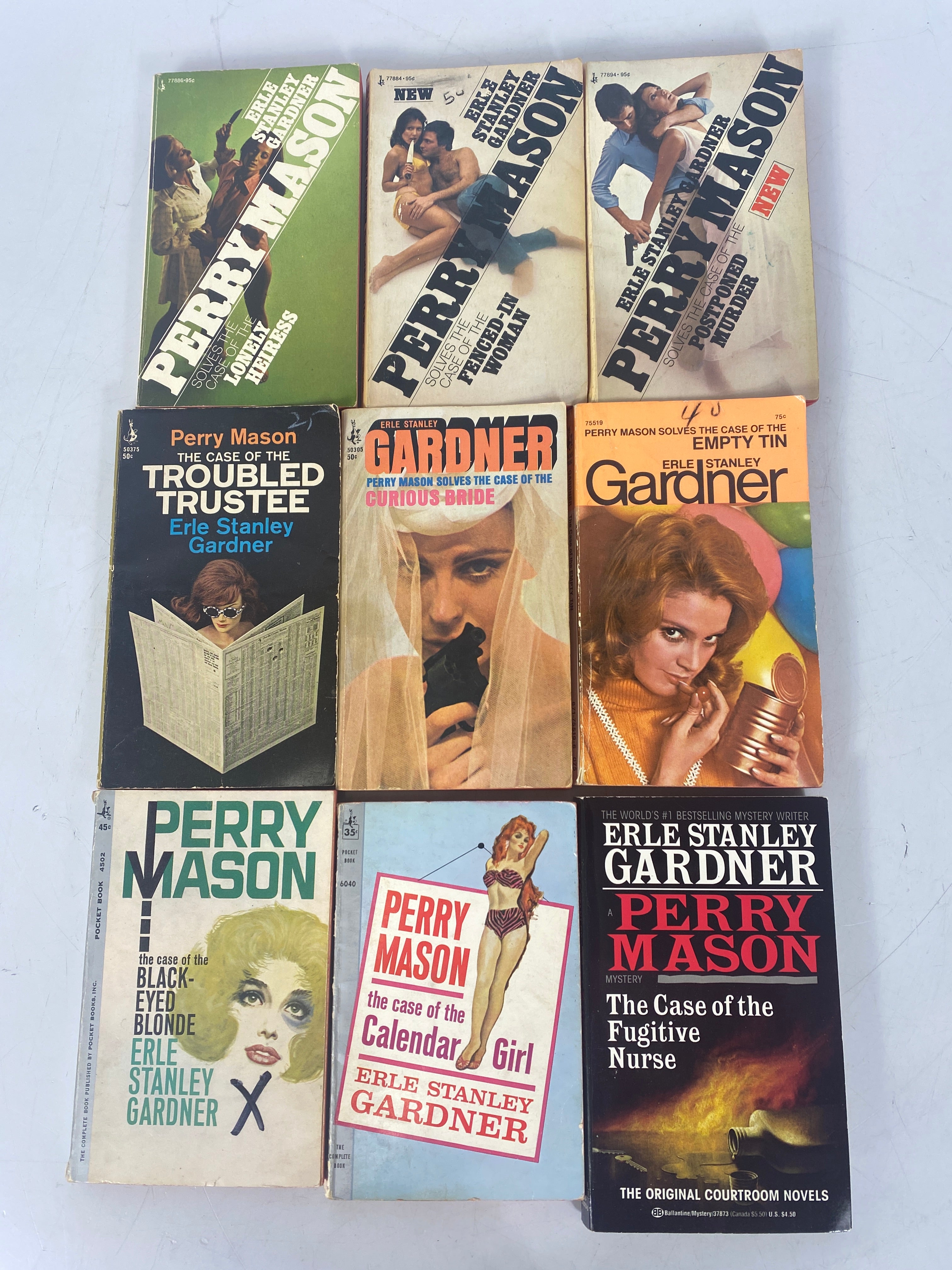 Lot of 9 Perry Mason Erle Stanley Gardner SC books