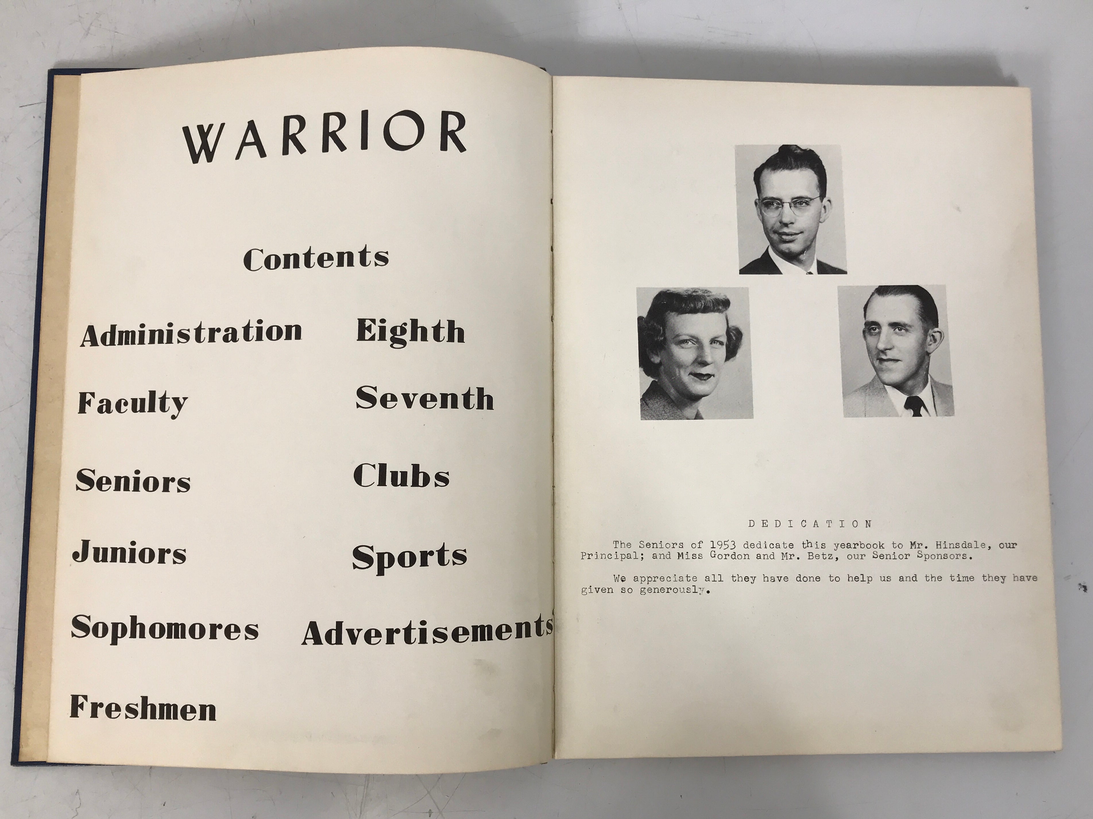 1953 Utica High School Yearbook Utica Michigan HC Ex-Library