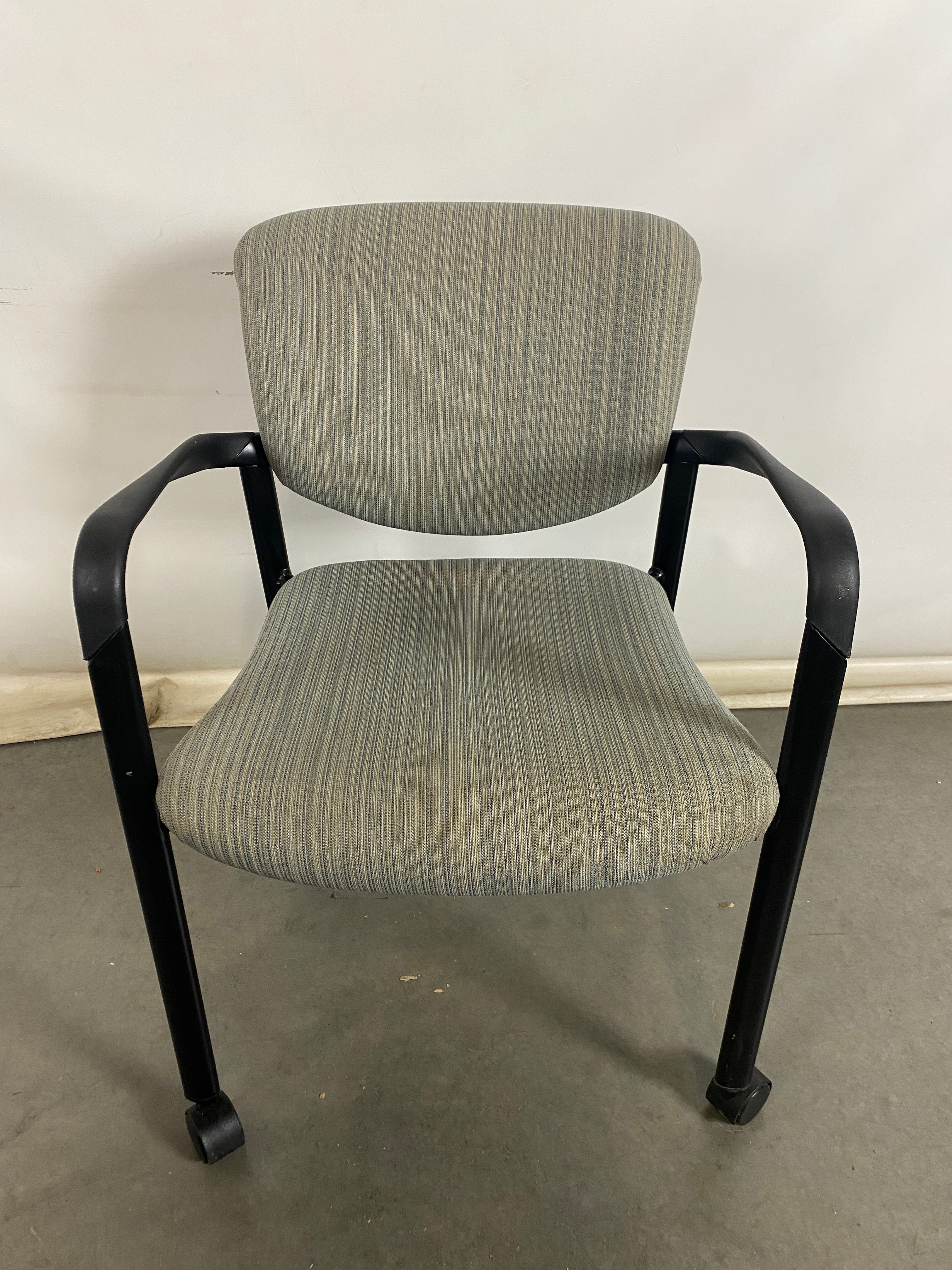 Haworth Grey Upholstered Rolling Chair