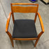 Black Upholstered Wooden Frame Chair